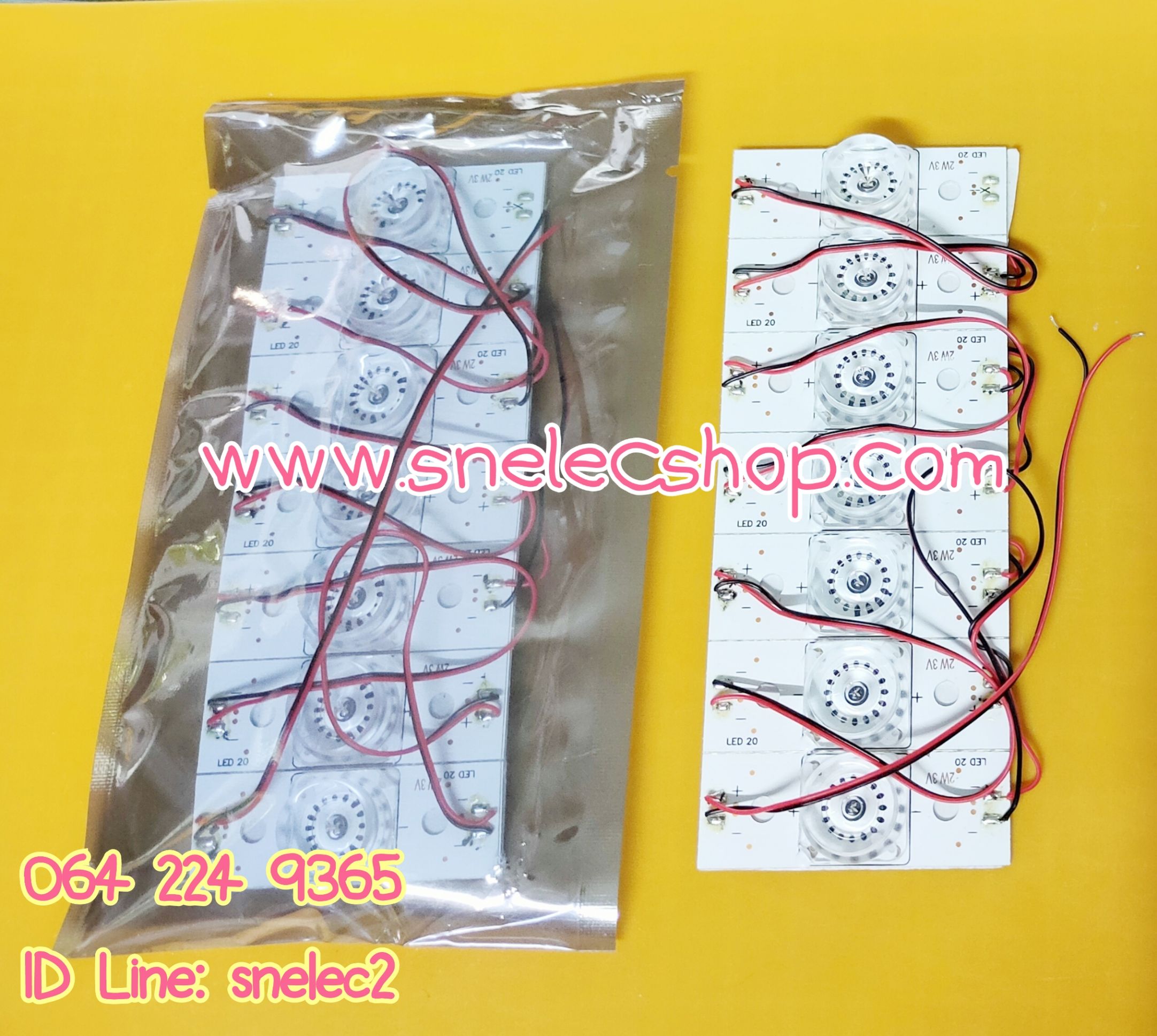 LED DIY เลนส์เว้า 3V. 2W แพ็ค 7 ดวง แพ็ค 25ชุด