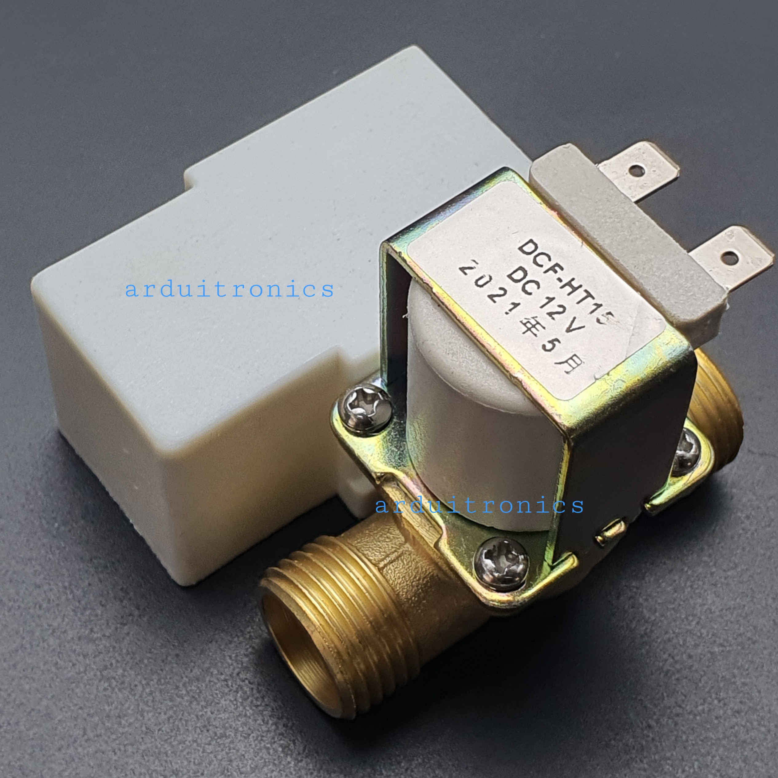 Solenoid Valve โซลินอยด์วาล์วน้ำเกลียวนอก ทองเหลือง NC ปกติปิด 1/2" 4หุน 12VDC