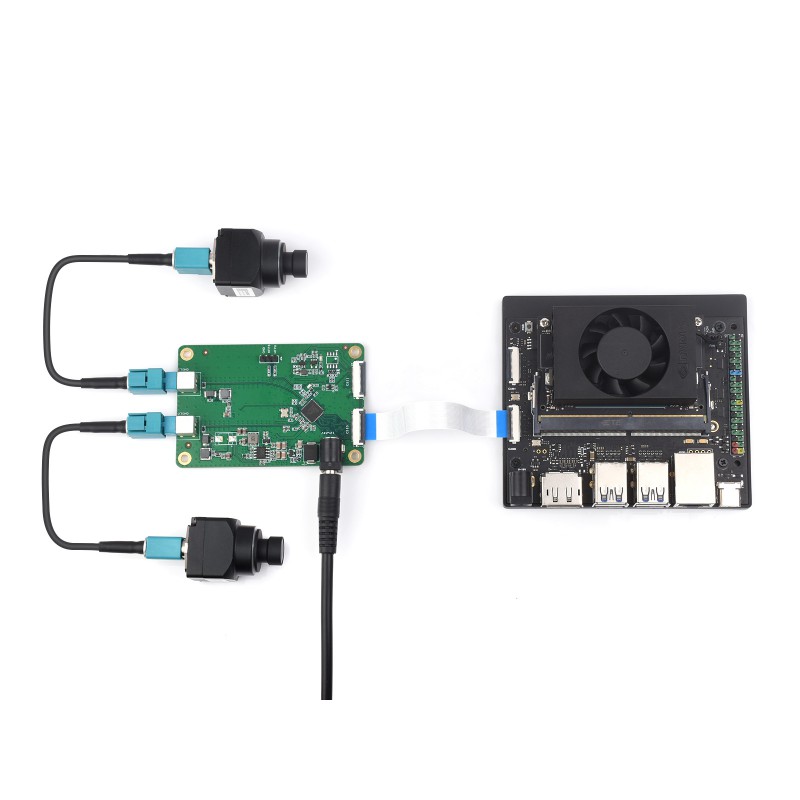 2-Ch GMSL Camera Adapter Board, Equipped With MAX9296A Deserializer, High-Speed And Low-Latency Serial Transmission, Compatible With Jetson Orin (แท้จาก WaveShare)