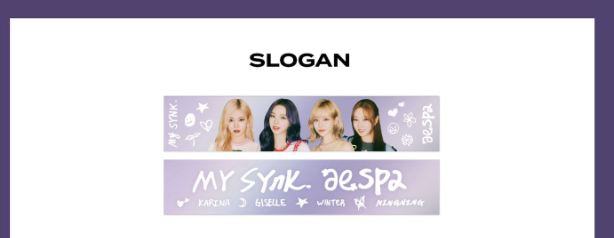 aespa -2022 aespa FAN MEETING “MY SYNK. aespa” OFFICIAL MD - Slogan - ส่งเครืองบิน