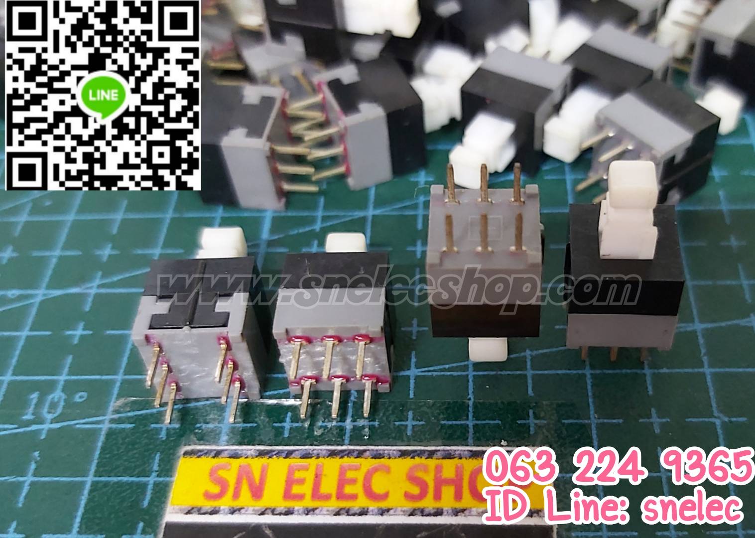 สวิตซ์ 6ขา สำหรับเครื่อง Mixer ใช้ได้กับรุ่น MG , MGP แพ็ค 10ตัว