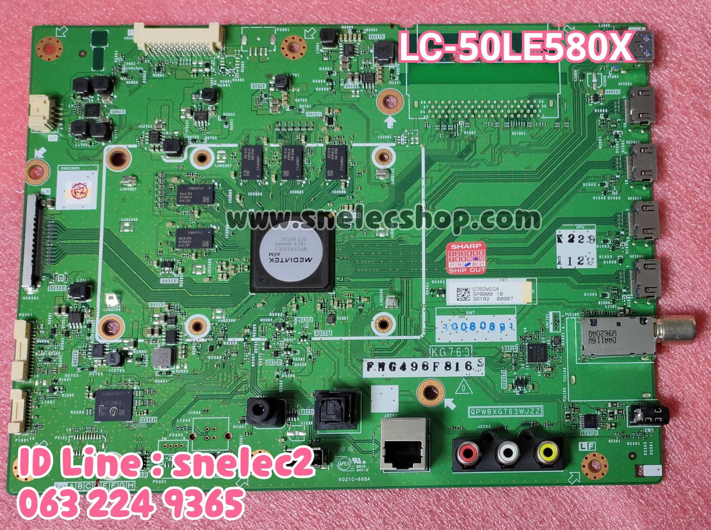 Main Board SHARP เมนบอร์ด ชาร์ป รุ่น LC-50LE580X อะไหล่แท้ ใหม่