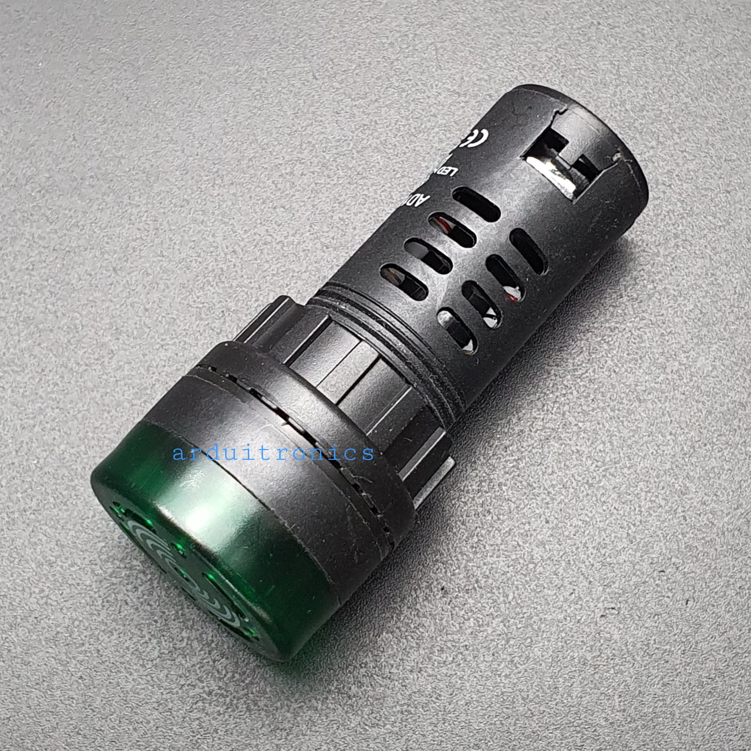 ไฟสีเขียว Buzzer LED Alert 24V เสียงและแสงสัญญาณเตือนภัย ออดไฟฟ้า 22mm