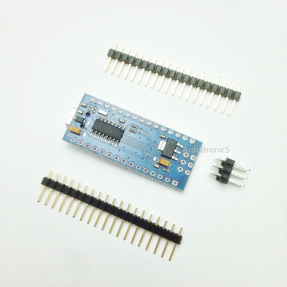Nano V3 ATMega328P CH340G ยังไม่บัคกรี (มีคำว่า Nano บน PCB) + Free mini USB Cable