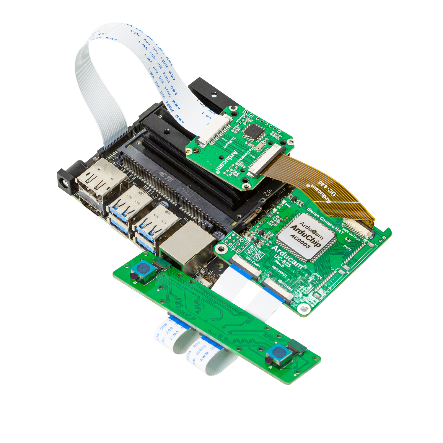 Arducam 8MP Synchronized Stereo Camera Bundle Kit for Jetson Nano ...