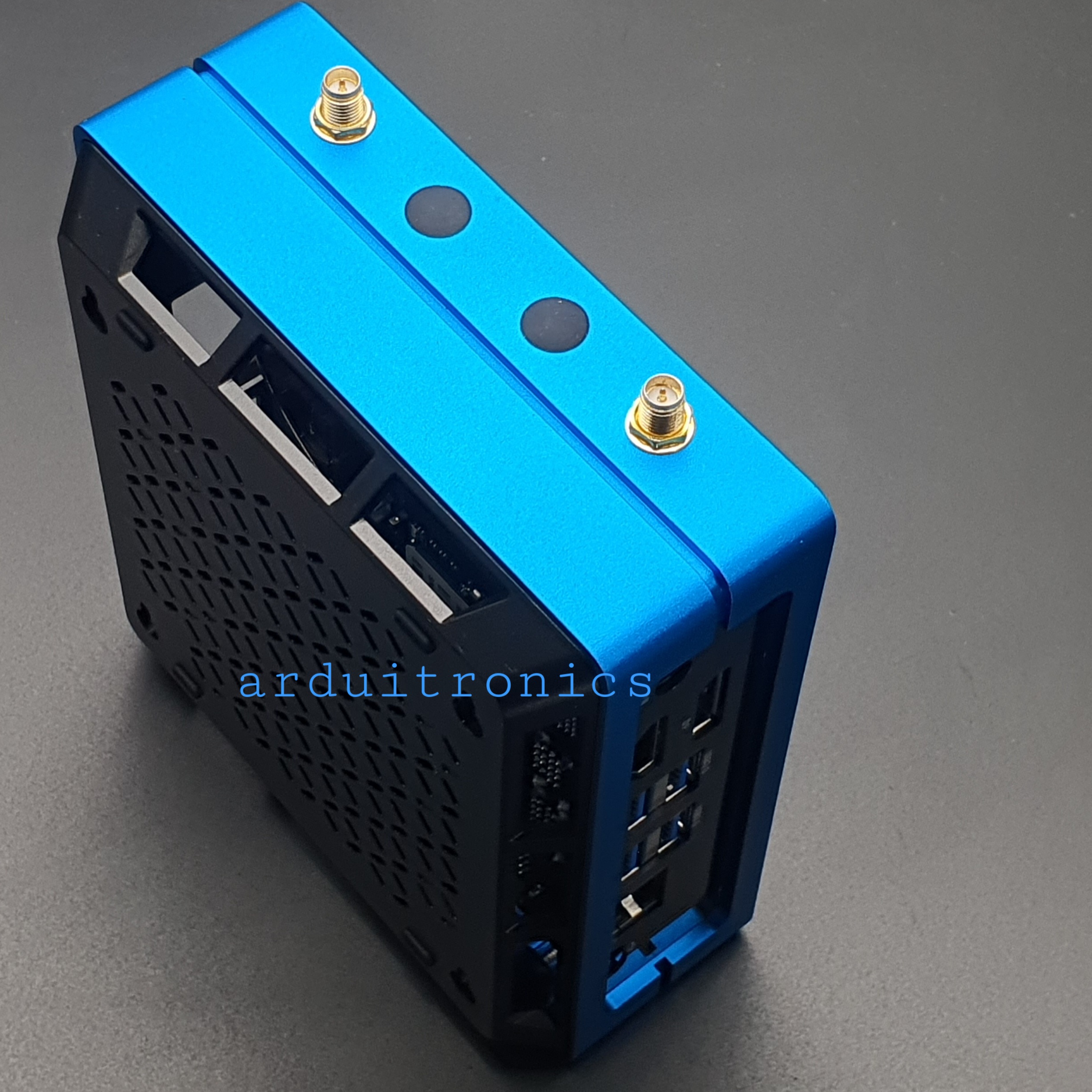 [สินค้า Pre-order] Jetson SUB Mini PC-Blue with Jetson Xavier NX Module, Aluminium Case with Cooling Fan, 128GB SSD, WiFi, Antennas and pre-installed JetPack System - Seeed Nvidia