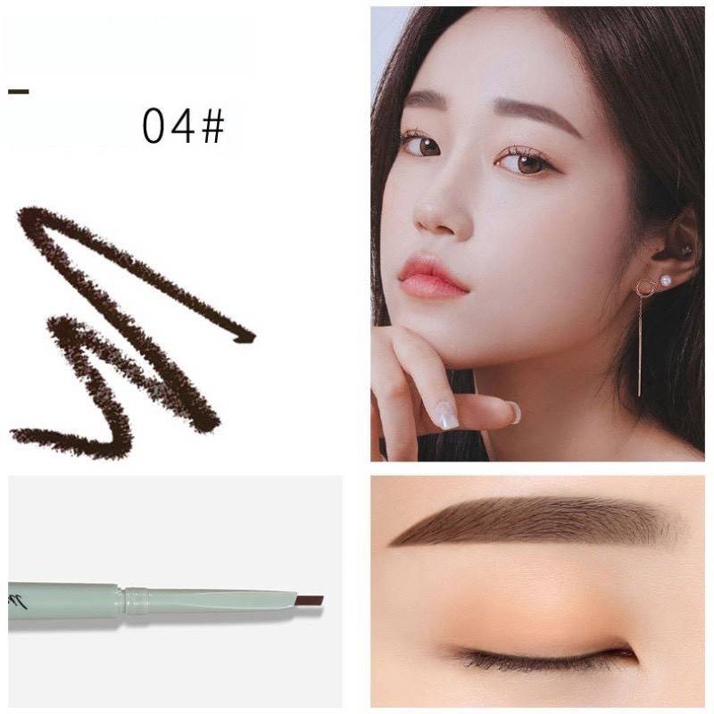 WOD WOD STAY EYEBROW PENCIL ดินสอเขียนคิ้ว เส้นเล็กเขียนง่าย ติดทนนาน กันน้ำ กันเหงื่อ เขียนเส้นนุ่มคม เป็นธรรมชาติ 4 สี