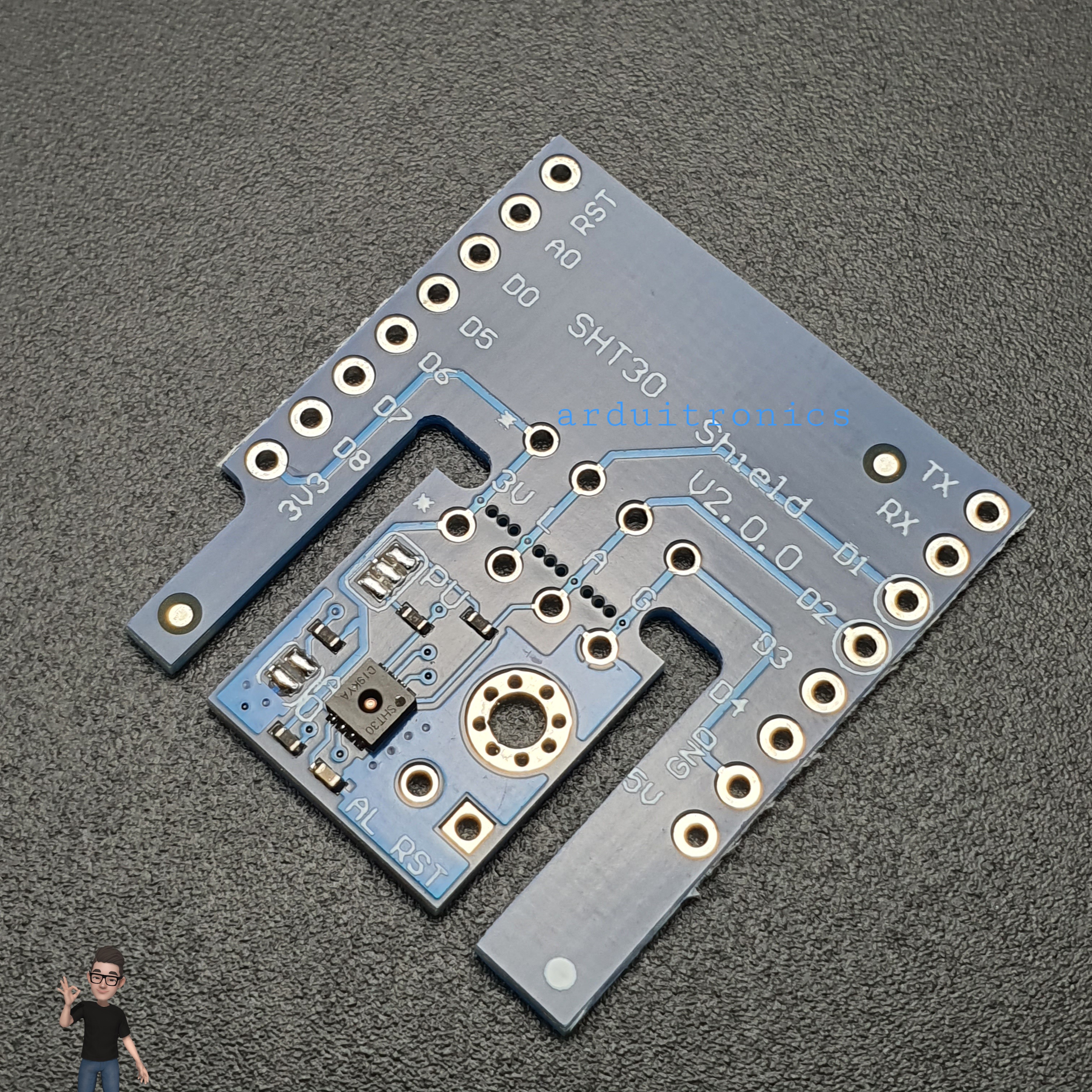 SHT30 Shield V2.0 for WeMos D1 mini SHT30 I2C Digital Temperature and Humidity Sensor Shield