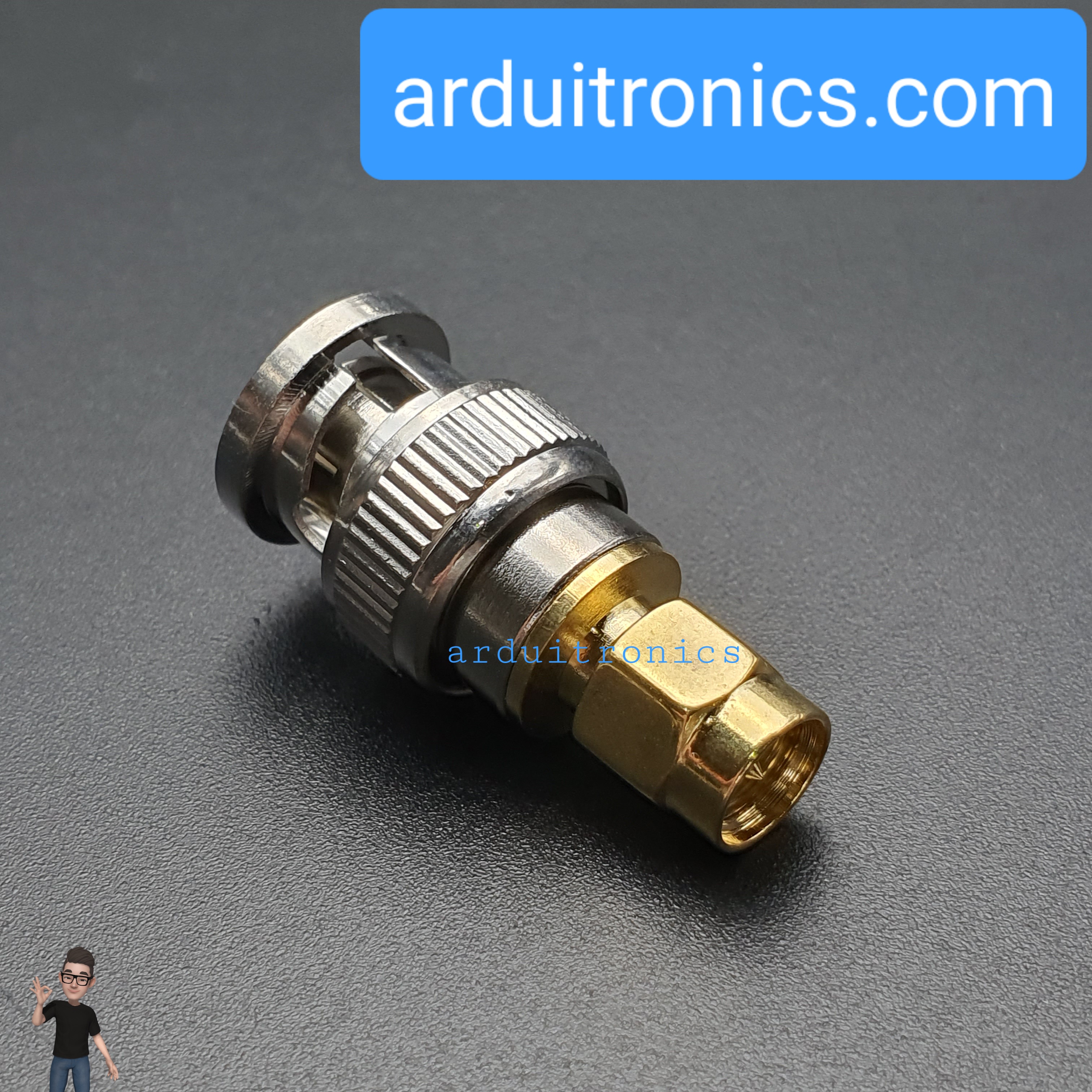 RF Adapter SMA/BNC-JJ/SMA Male to BNC Male