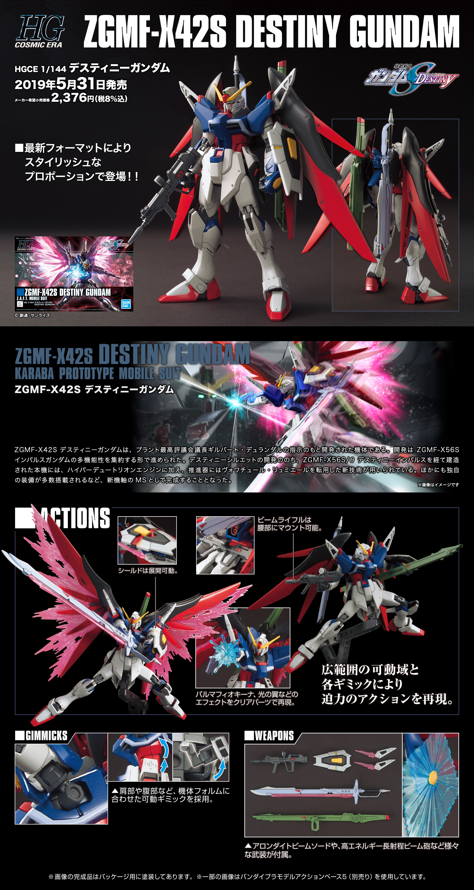 HGCE 1/144 Destiny Gundam