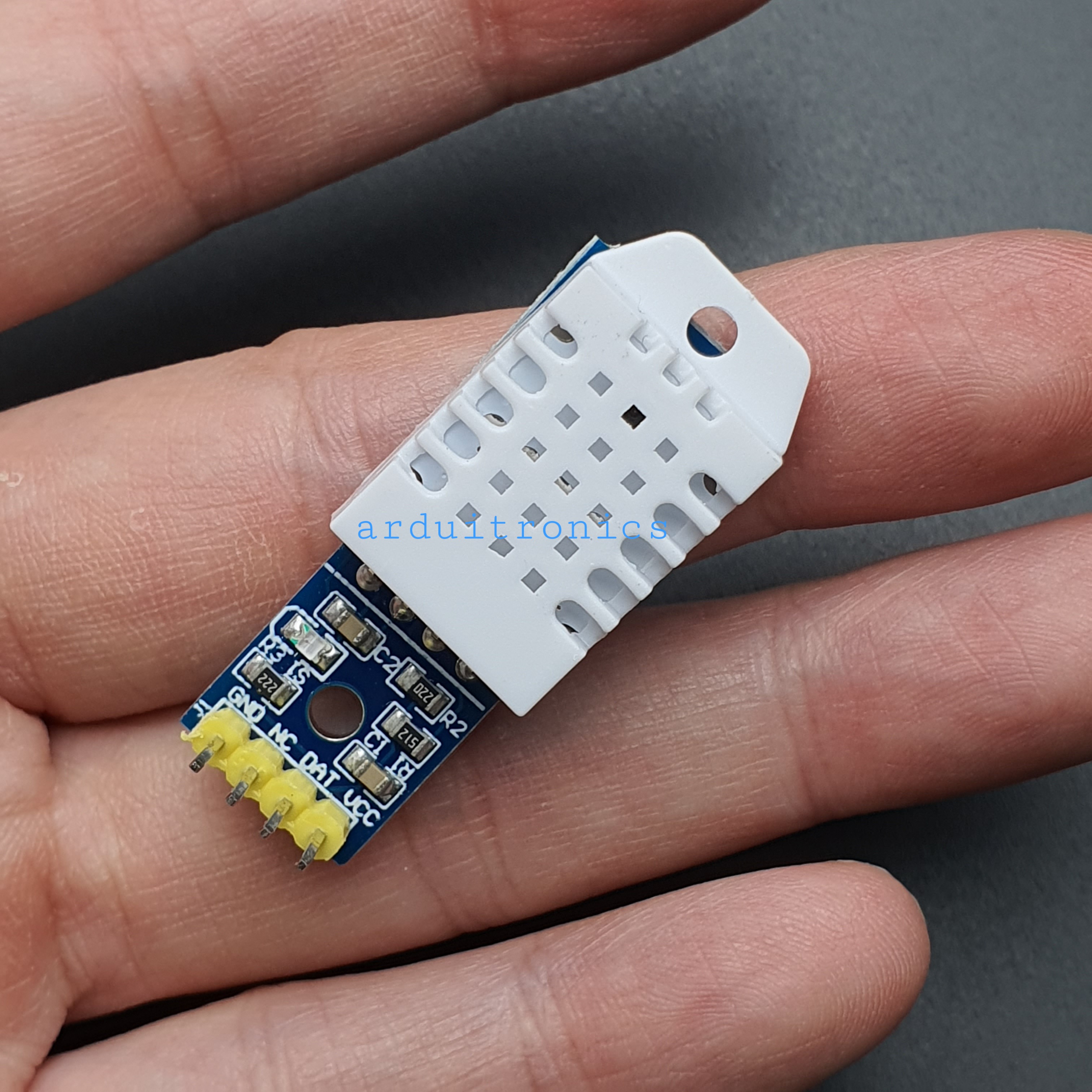 DHT22 AM2302 เซนเซอร์วัดอุณหภูมิและความชื้น DHT22 Module สำหรับ Arduino ESP8266 ESP32 DHT22 PCB สีน้ำเงิน