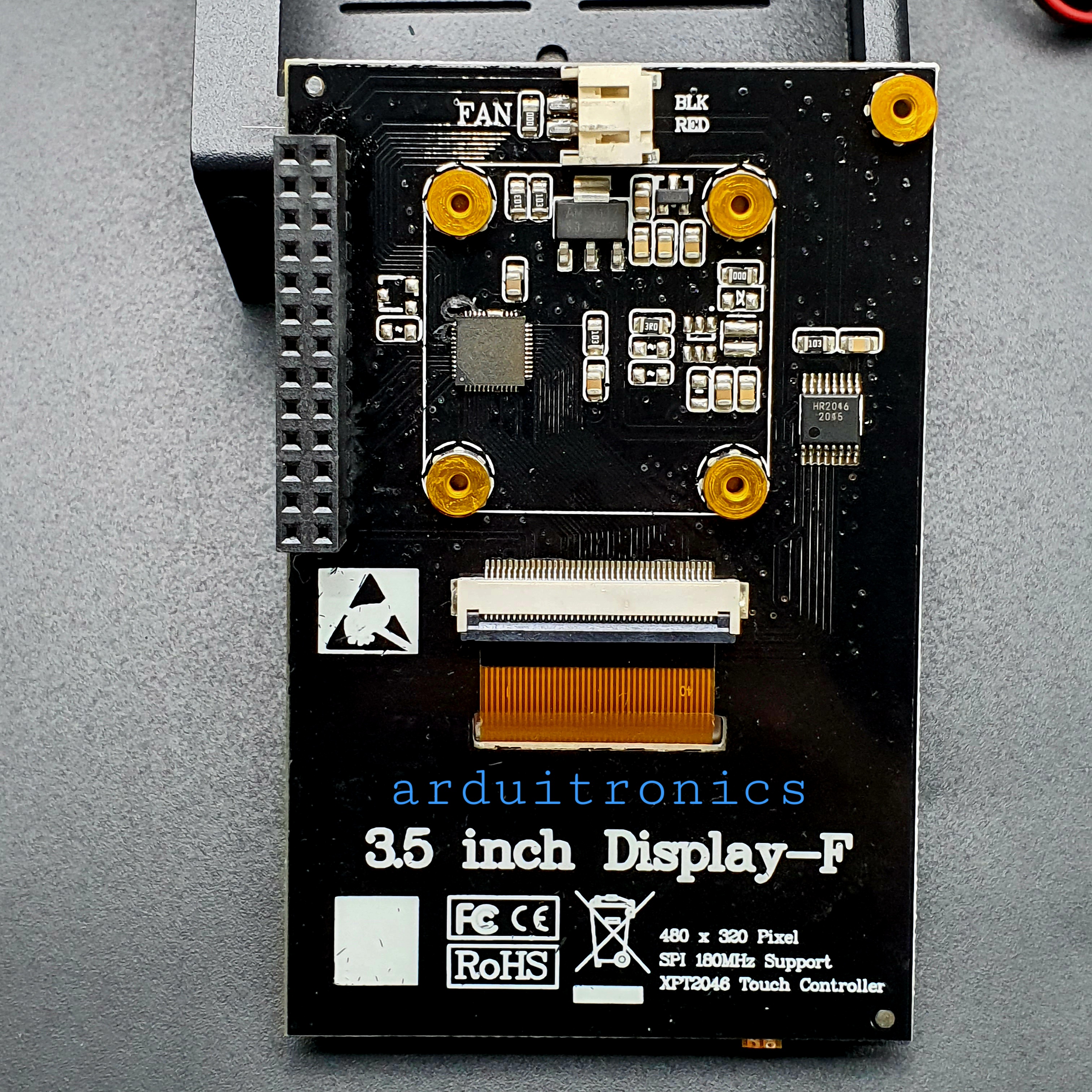 Raspberry Pi 3.5 inch LCD Color Touchscreen with Fan + 4B Metal shell + Heat sink