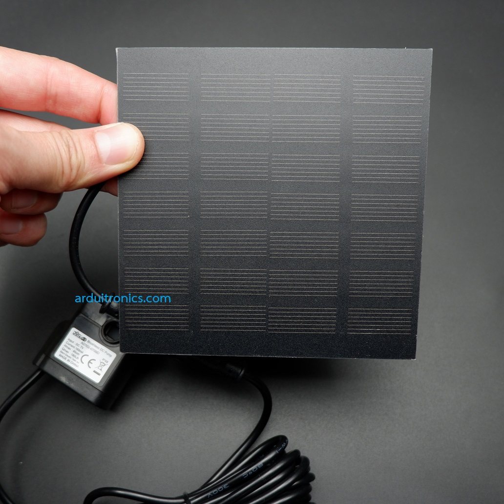 Solar-powered Water Pump Kit (7V, 1.2W) สำหรับทำน้ำพุและน้ำตกในสวน