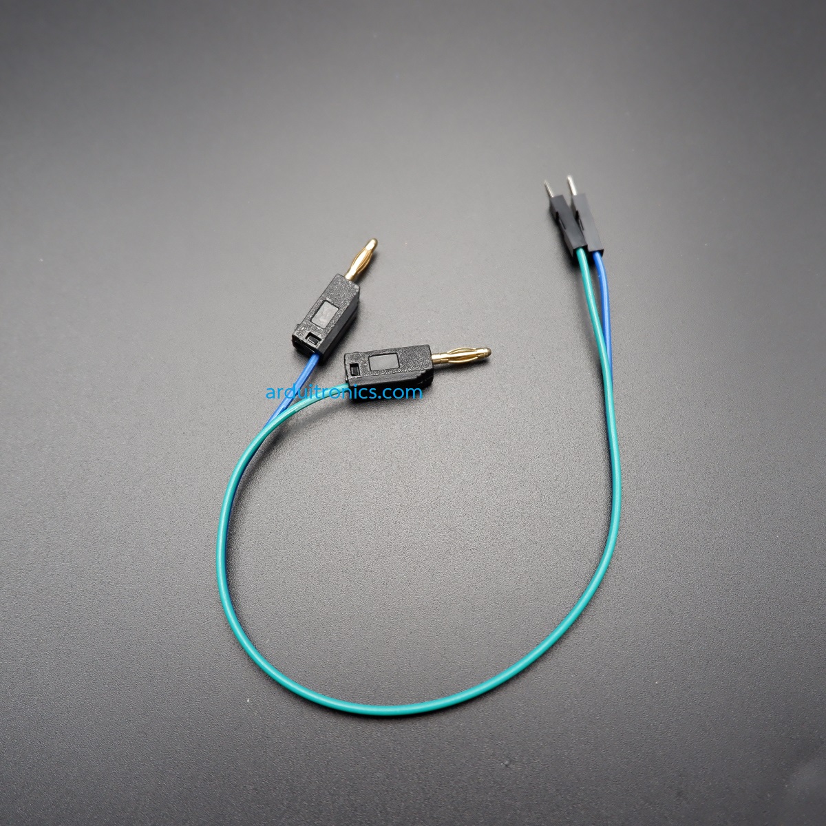 สายไฟ Banana to Male Pin ขนาด 2mm ยาว 20cm หัวสีดำ (2 เส้นคู่)