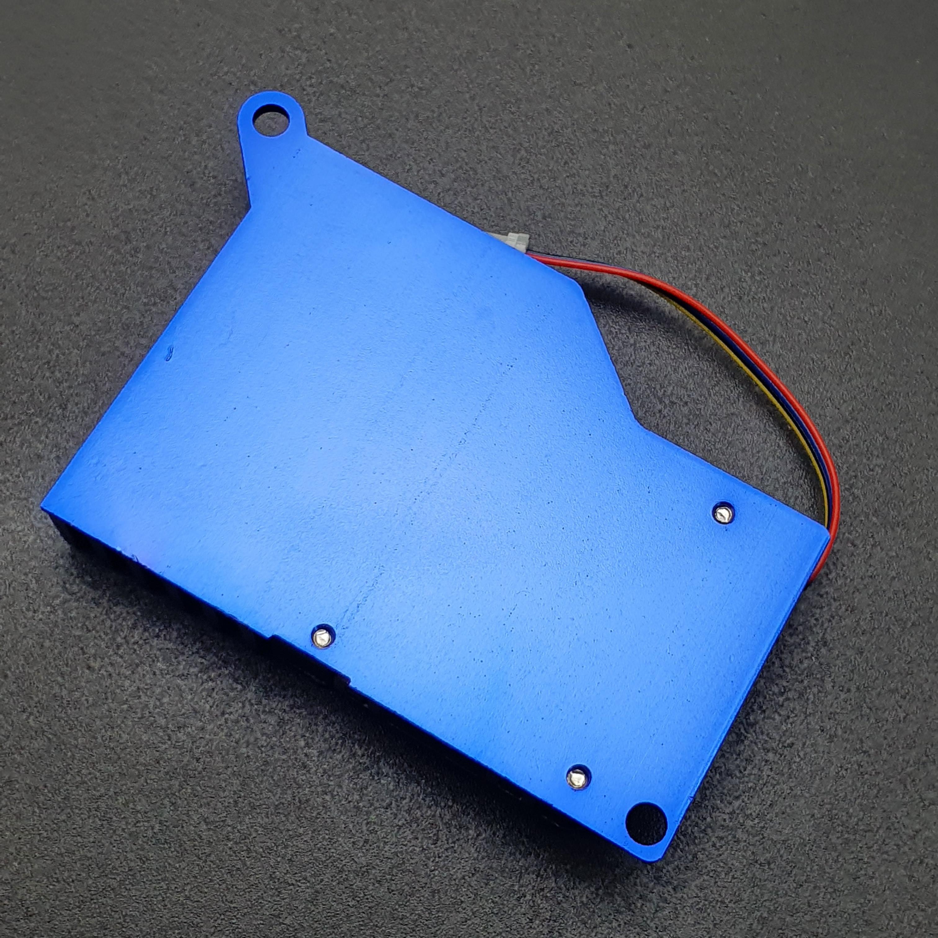 Raspberry Pi 5 Active Cooling Fan With Aluminum Radiator Heat Sink - สีน้ำเงินและพัดลมสีดำ