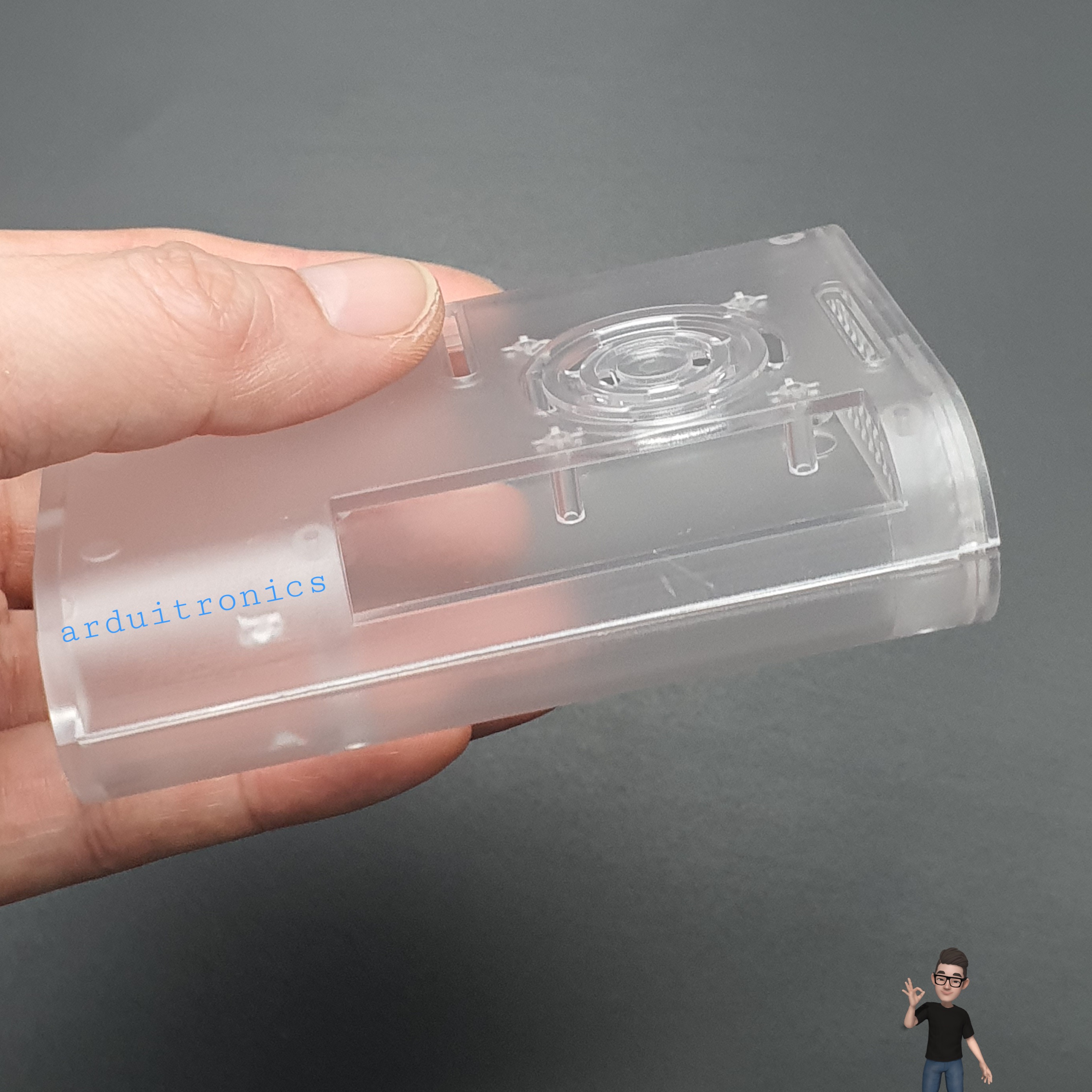 Raspberry Pi 4B Shell Case Box Transparent กล่อง เคส Raspberry Pi 4 สีใส พร้อมพัดลมระบายความร้อน