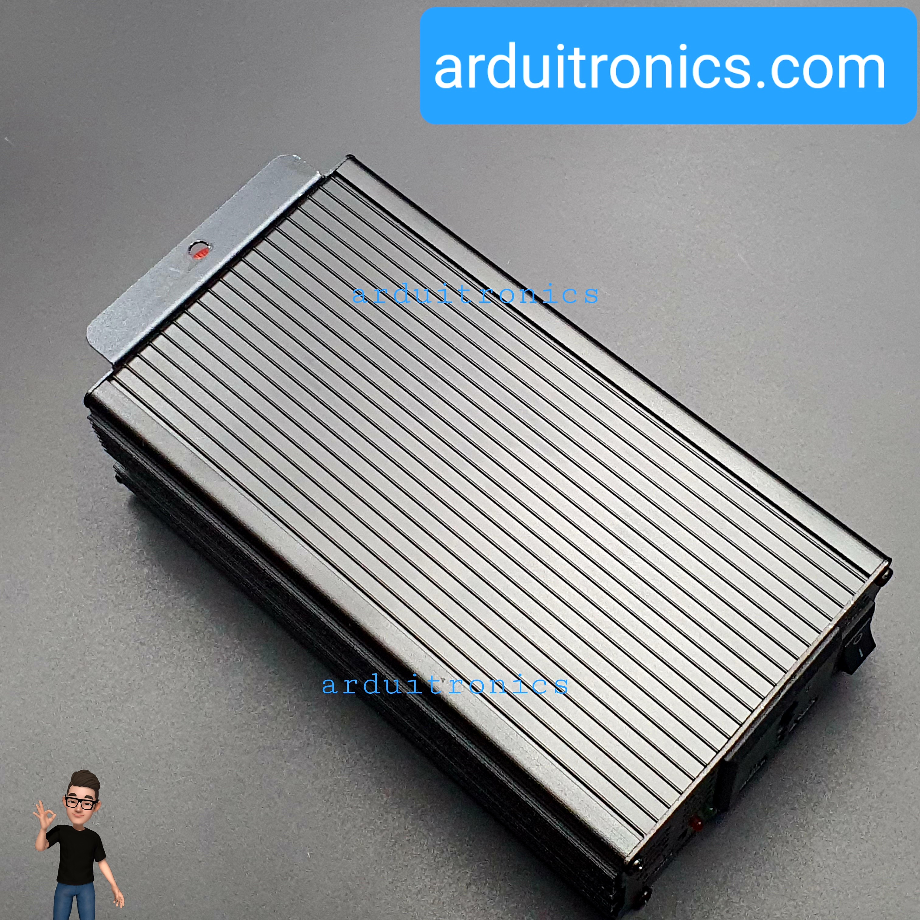 DC to AC Power Inverter 1000W 12VDC to 220VAC 50 Hz (modified Sine Wave) สีดำ