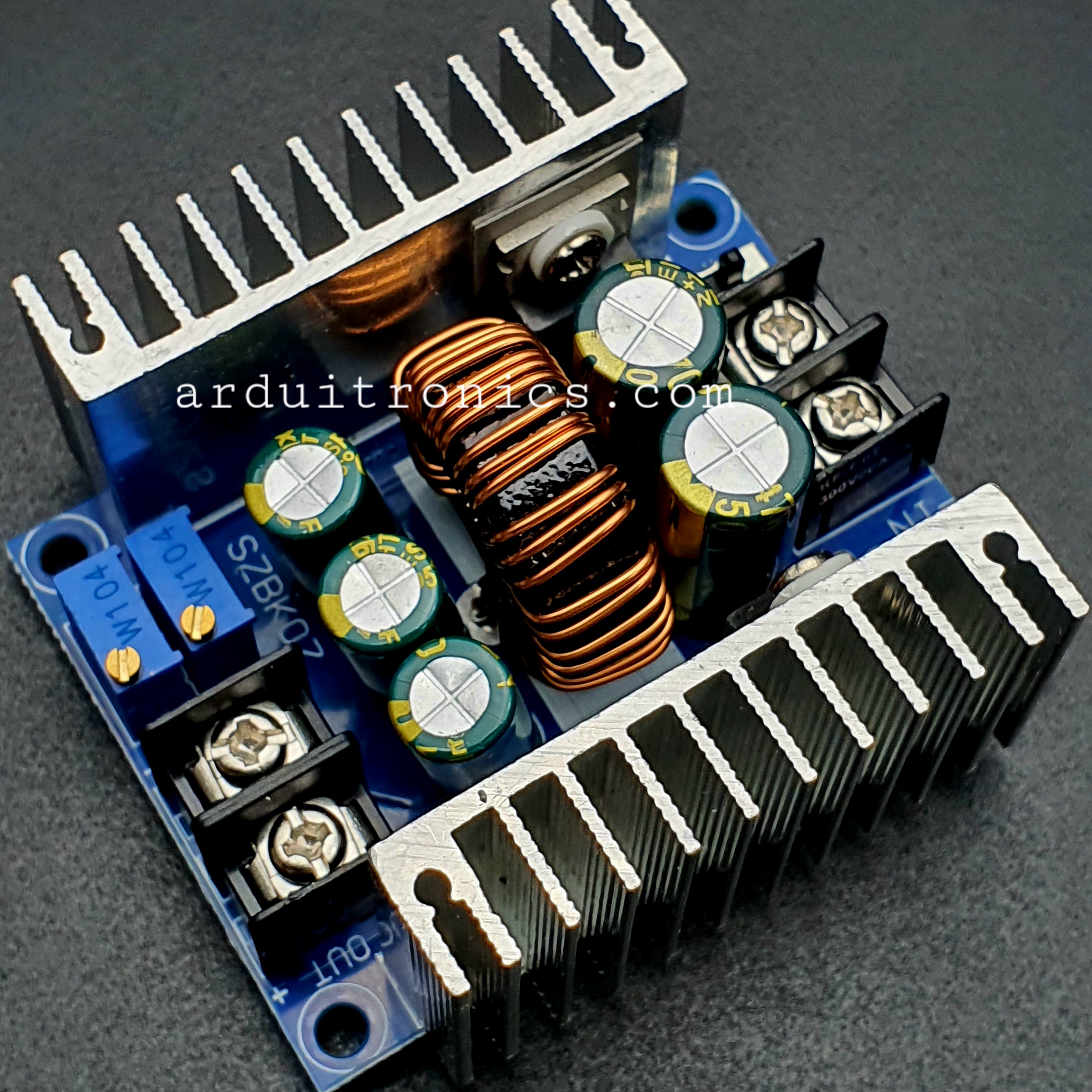 DC-DC 20A 300W Step Down Buck Converter PCB สีน้ำเงิน