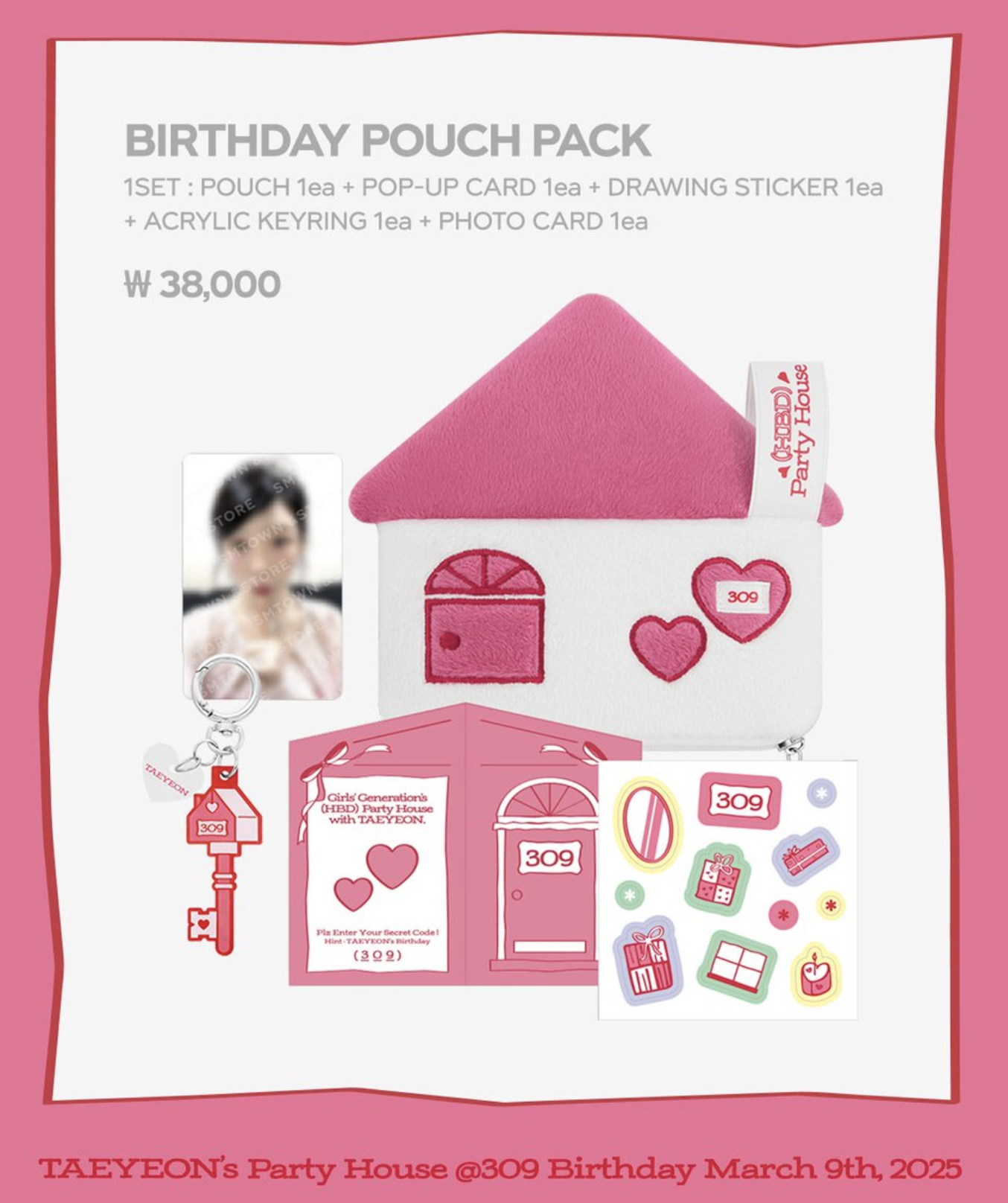 TAEYEON -TAEYEON BIRTHDAY MD - Pouch Pack