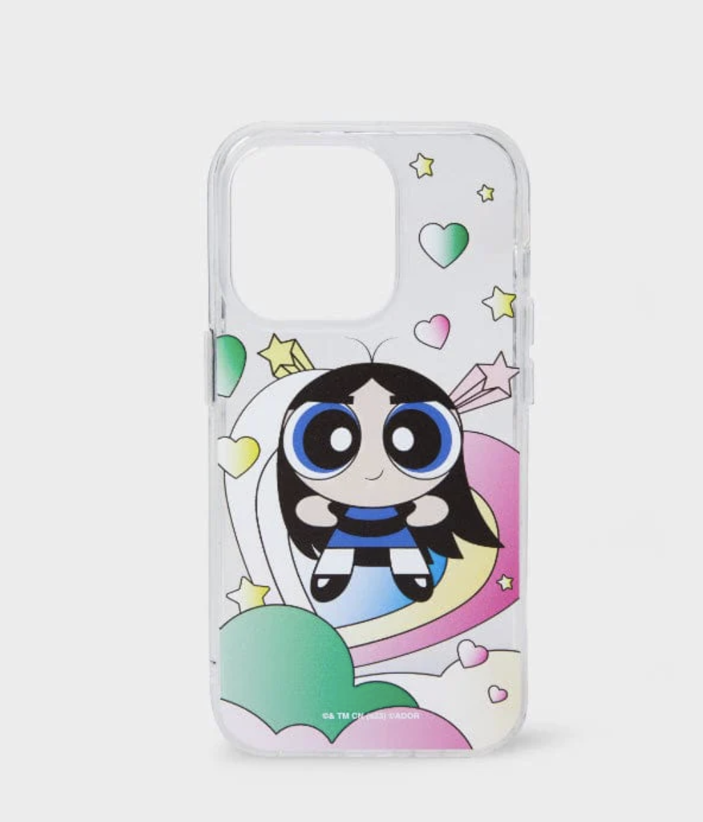NewJeans - NewJeans x LINE FRIENDS - แบบ THE POWERPUFF GIRLS X NJ IPHONE CASE แบบ Minji - ระบุ iphone 13 , 13pro , 14 , 14 pro