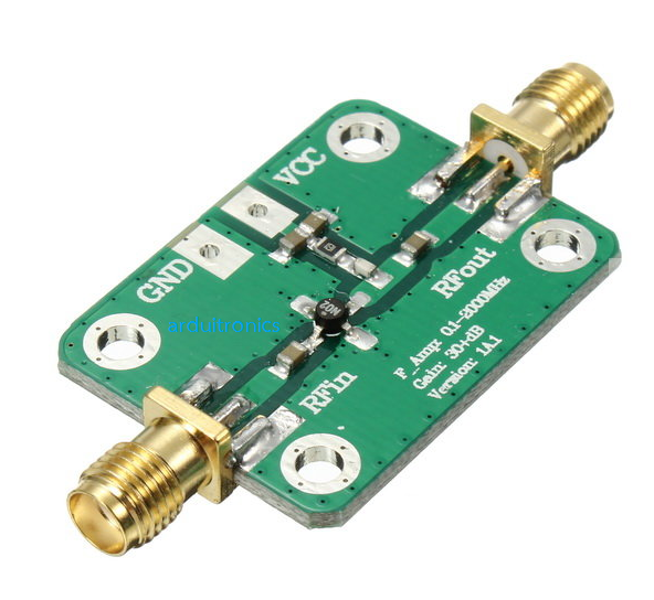 RF Broadband Low Noise Amplifier LNA (0.1 - 2000 MHz, Gain 30dB)