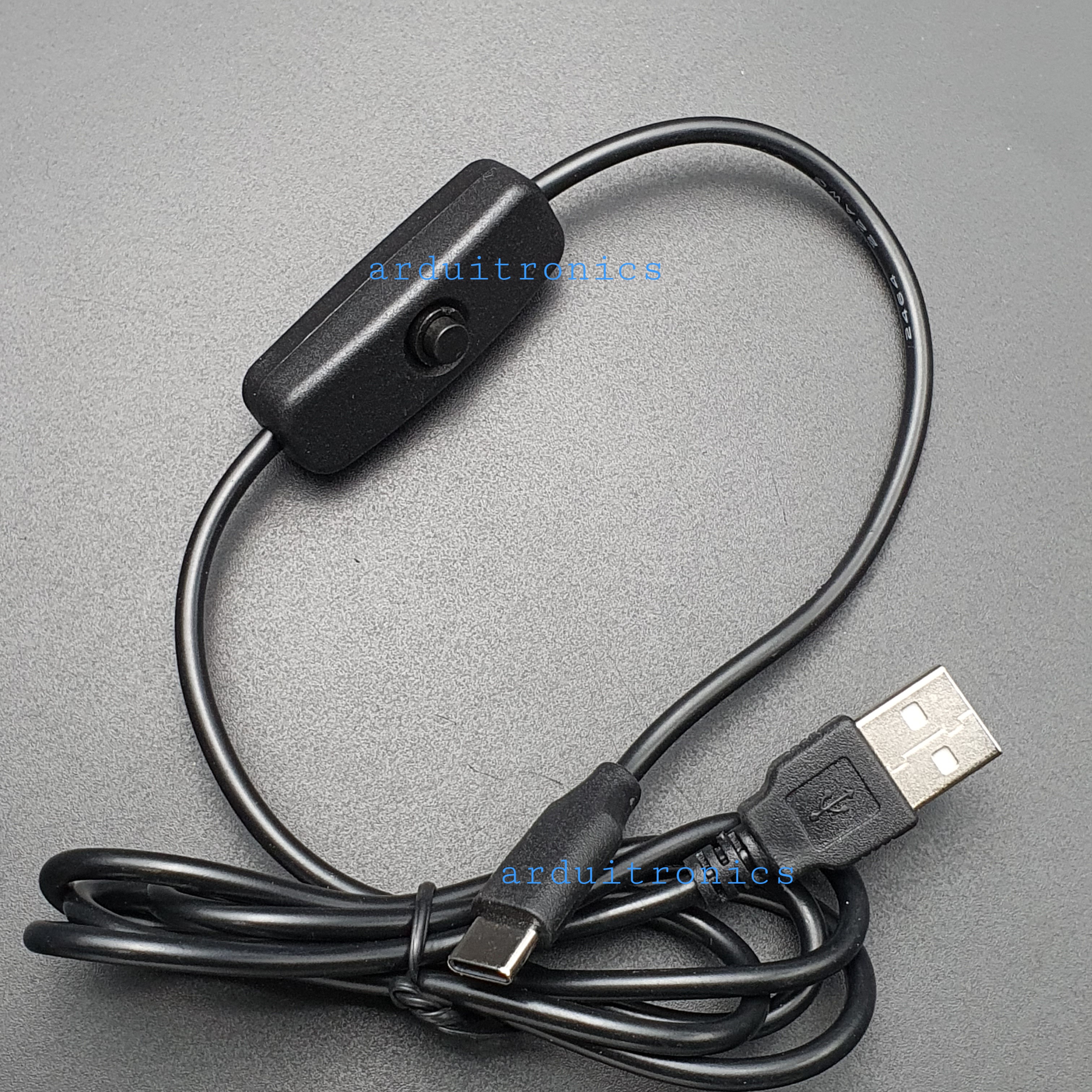 Raspberry Pi 4B Power Switch USB to USB Type-C Cable with ON/OFF Switch