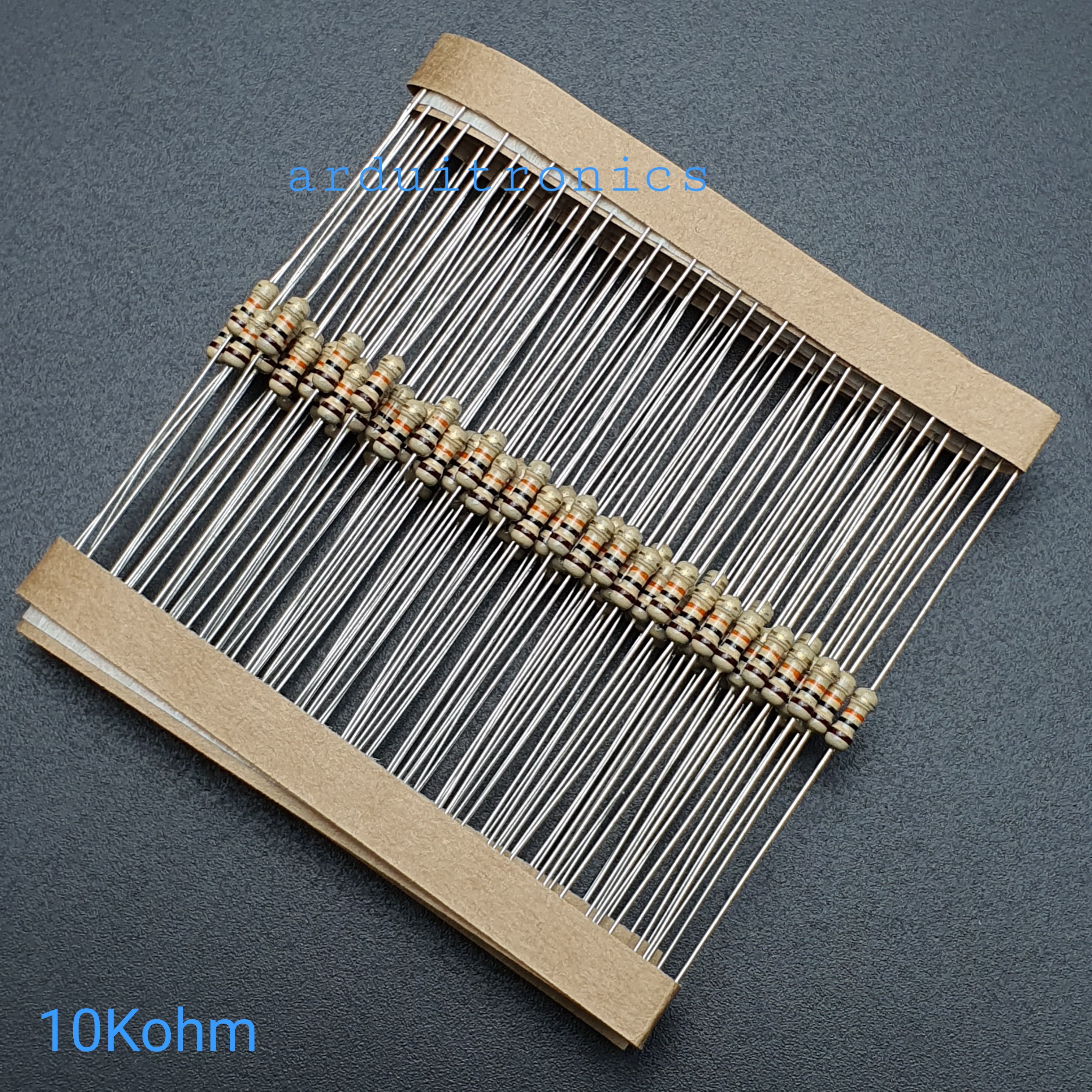 Resistor 10K Ohm 1/4W 5% แพ็คละ 100 ตัว