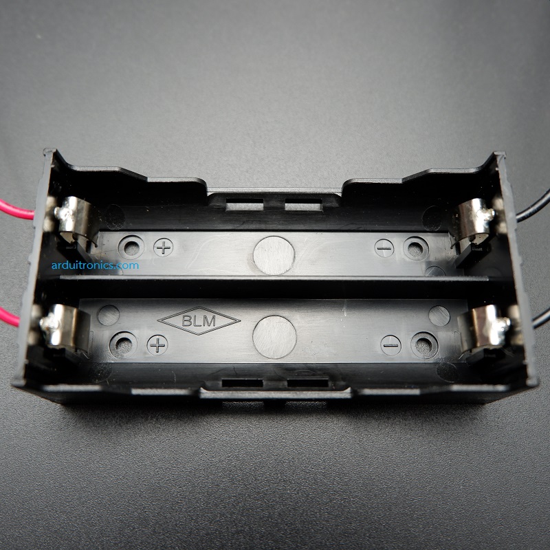 Battery Box รางถ่าน 18650 จำนวน 2 ก้อน แบบแยกอิสระ จ่ายไฟได้ 3.7V หรือ 7.4V