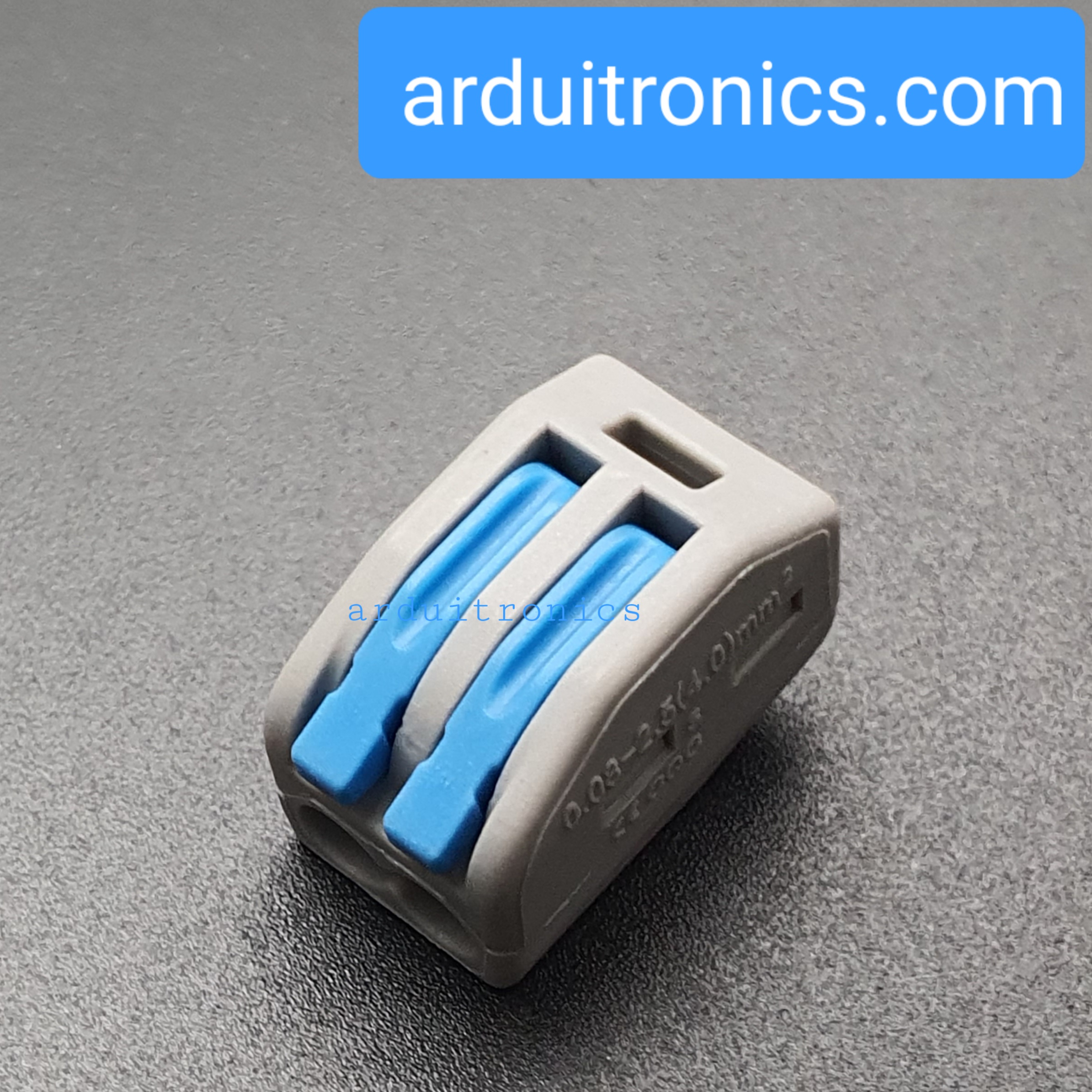[สีฟ้า] Terminal ต่อสายไฟแบบเร็ว 2 จุด Wire Connector Quick Terminal 0.75-4 Square Slitter PCT-212