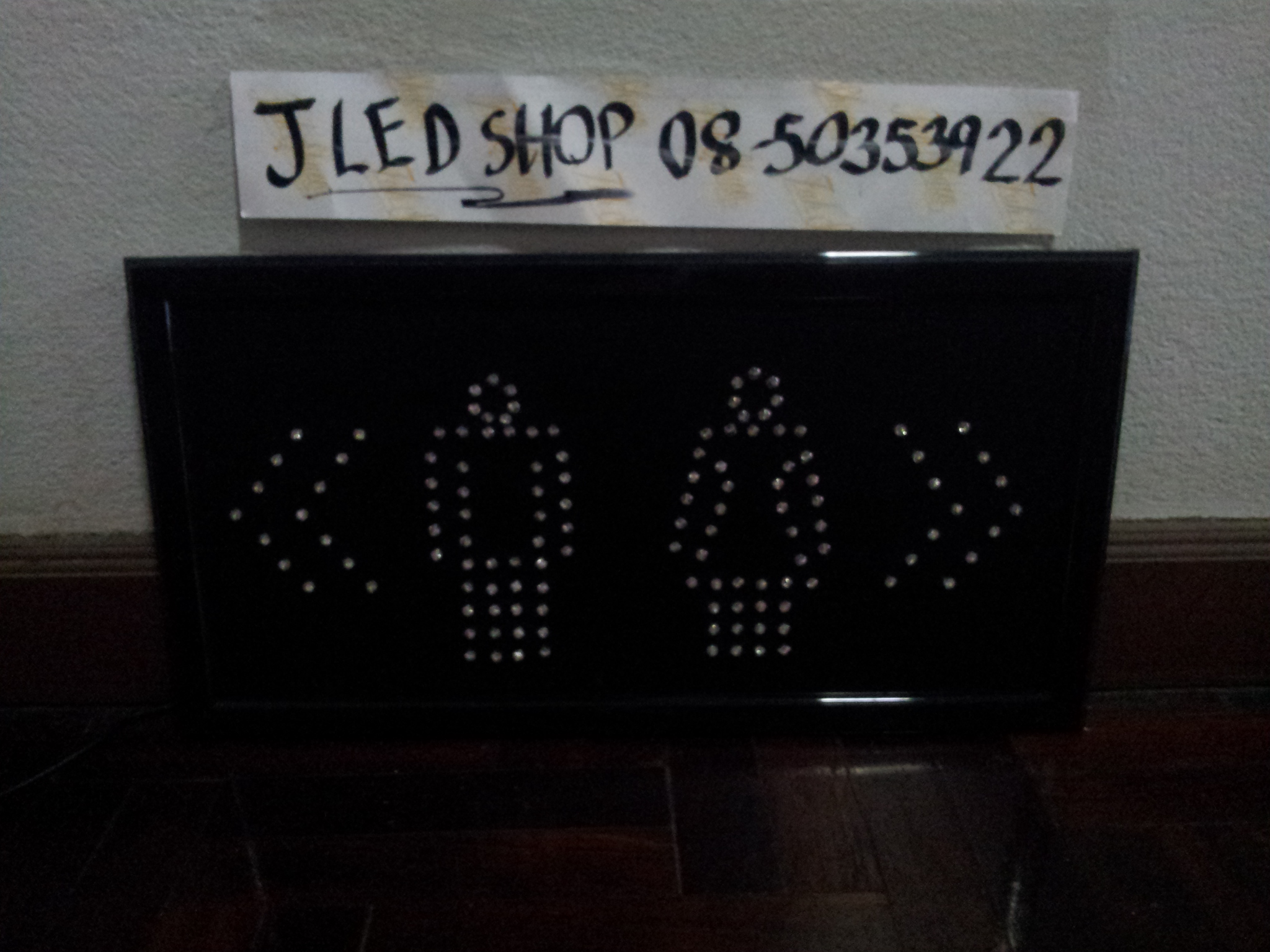 ป้ายไฟ ห้องน้ำ ชาย-หญิง ป้ายห้องน้ำกระพิบLED ป้ายไฟLED"ห้องน้ำ"