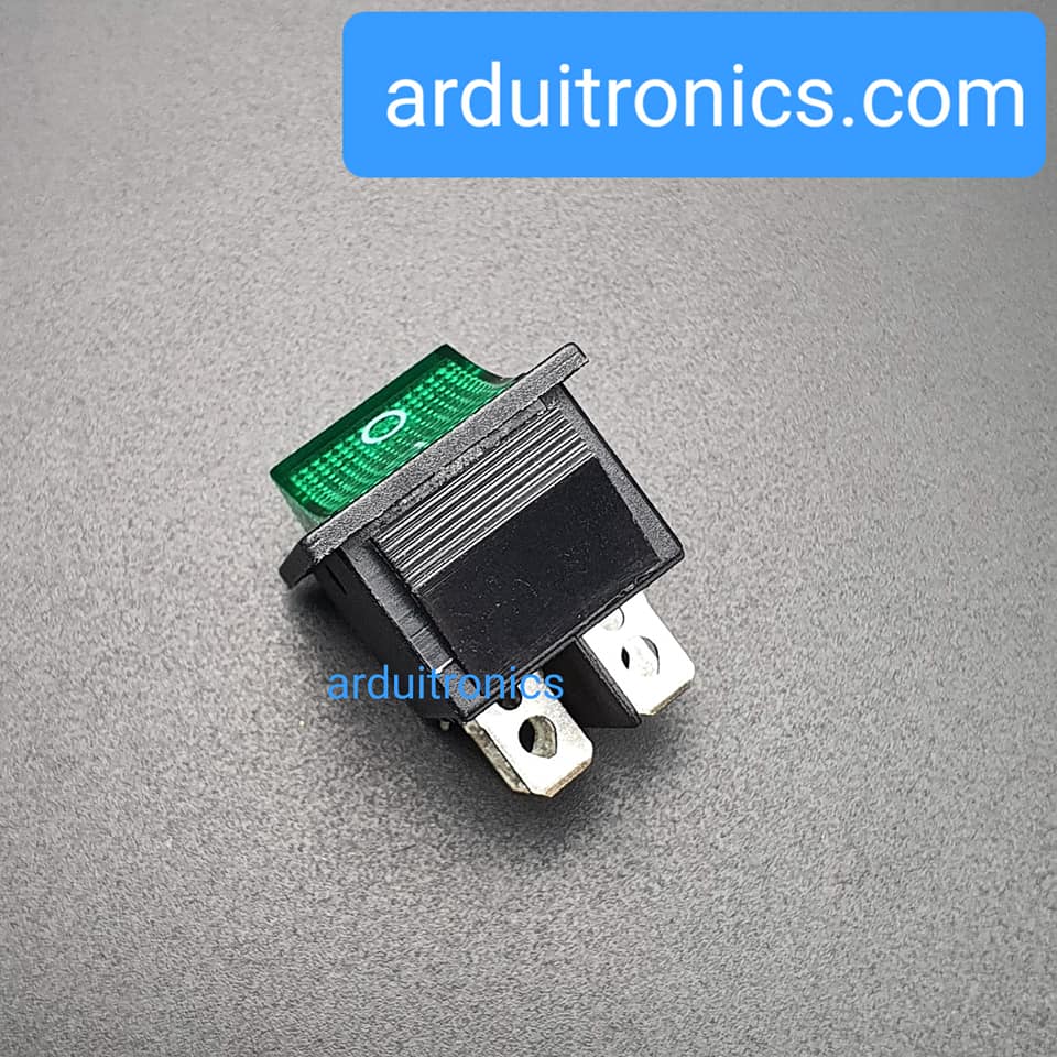 สวิตช์เปิดปิด KCD4 250VAC 15A High Current Switch 15A 250VAC สีเขียว