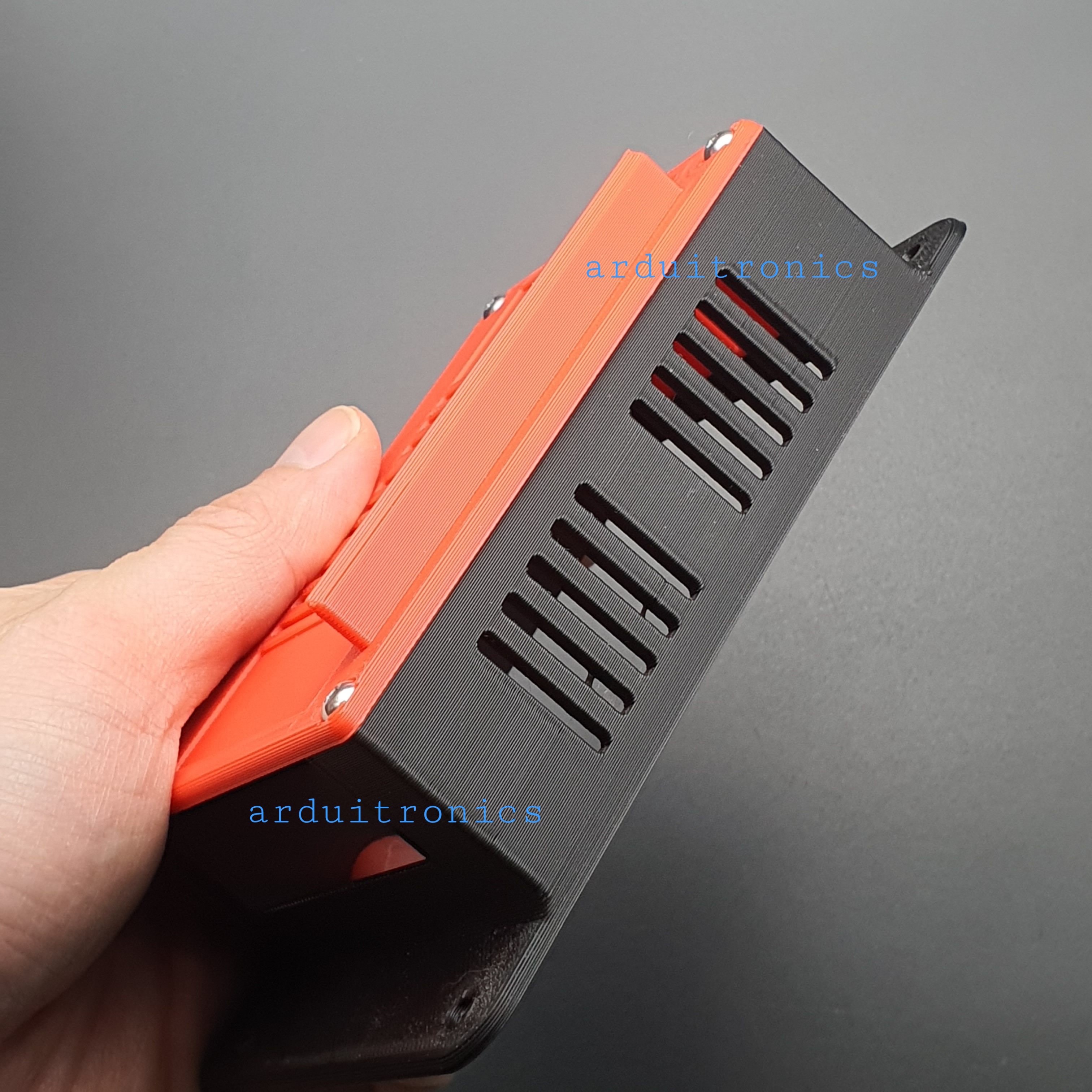 3D Printed Screen Case (Red) for Raspberry Pi Official 7 inch LCD Touchscreen