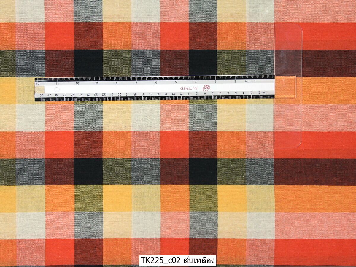 [2ม.] ผ้าขาวม้า TK225 ส้มเหลือง