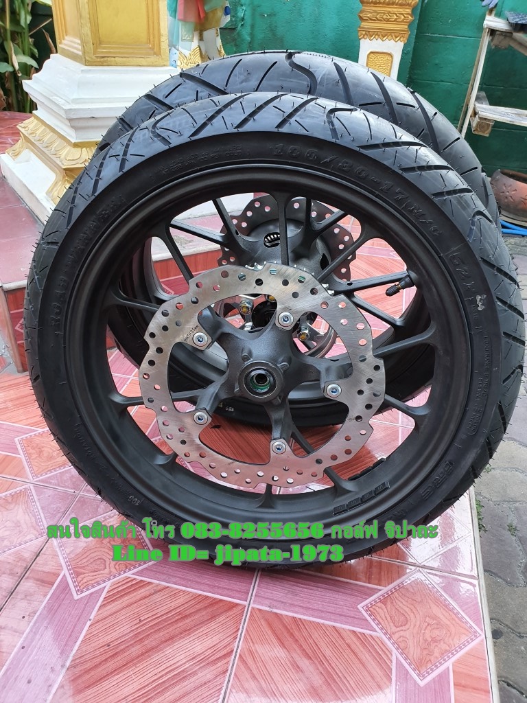 (CBR 150 i) ชุดวงล้อแม็กหน้า-หลัง พร้อมยาง Hond CBR 150 i ปี 2019 แท้ (สินค้าตำหนิ)