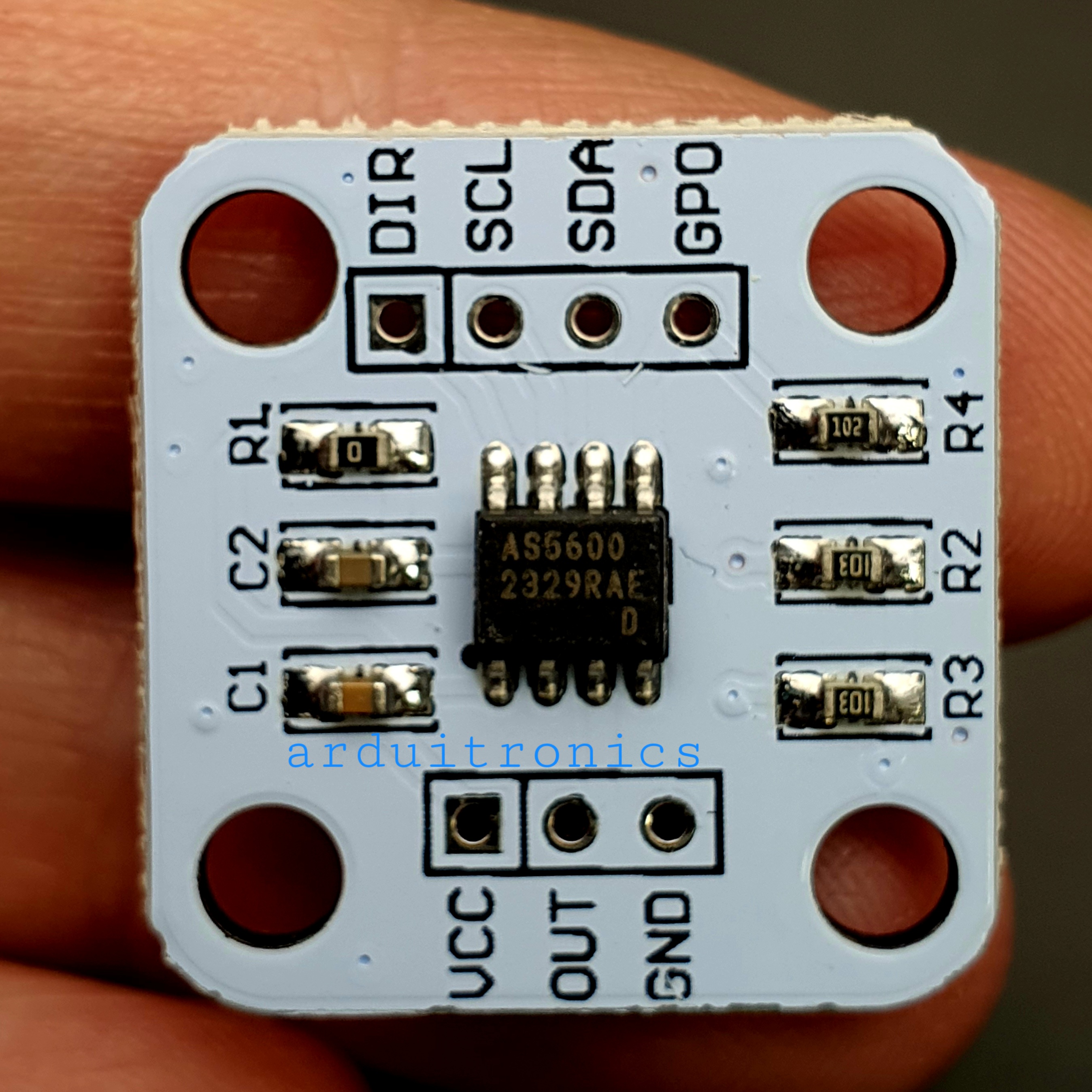 AS5600 เซ็นเซอร์ตรวจจับแม่เหล็ก Magnetic Encoder Magnetic Induction Angle Measurement Sensor Module 12bit High Precision For Aduino