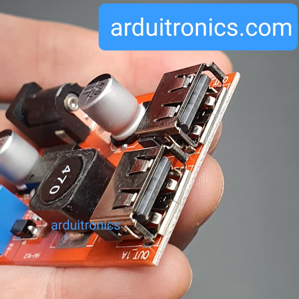 Dual USB DC-DC 9V / 12V / 24V / 36V to Fixed Output 5V 3A Step Down Module