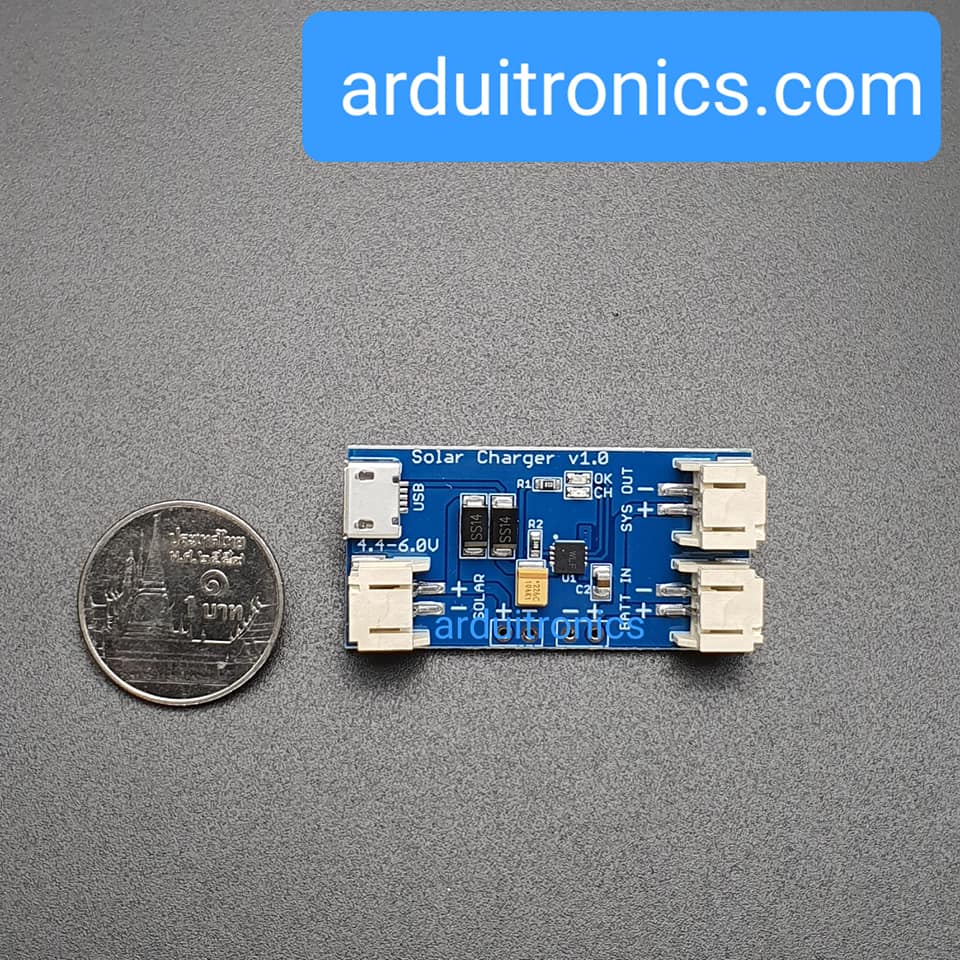 500mA Mini Solar Lithium Battery Charging Board โมดูลชาร์จแบตเตอรี่ลิเธียม 3.7V ด้วยโซลาเซลล์