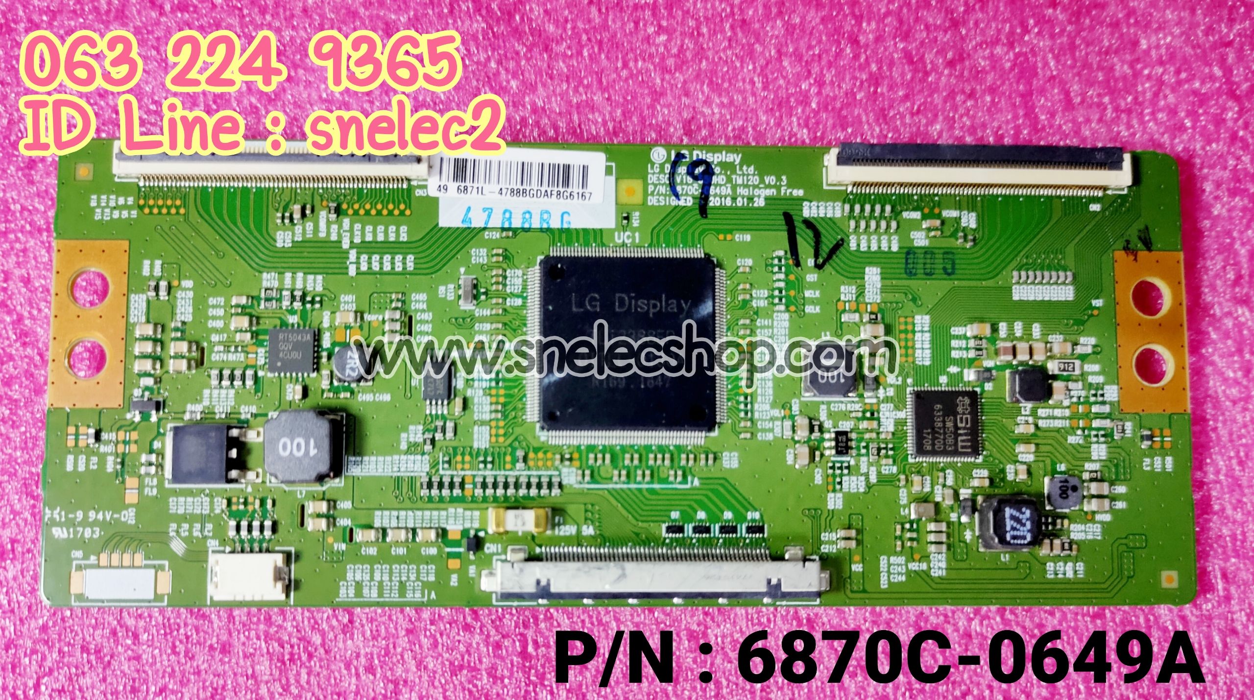 T-CON Toshiba 4K : P/N:6870C-0649A