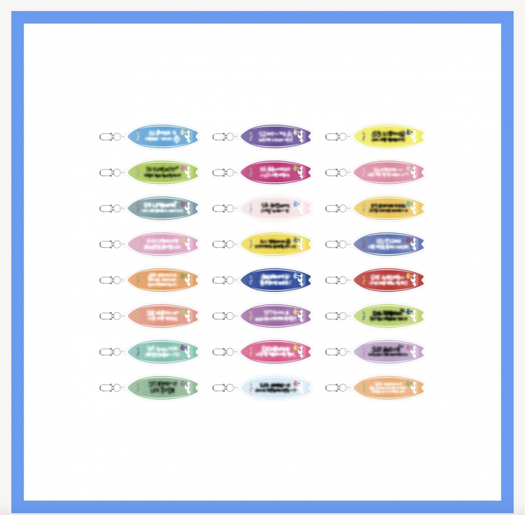 tripleS - 2025 tripleS FANMEETING [서핑 동아리 1기 발대식] OFFICIAL MD - Acrylic keyring สุ่ม 1 อัน