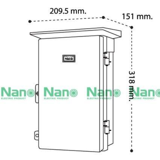 ตู้กันน้ำพลาสติก มีที่กันฝน NANO (1 ชิ้น/กล่อง) NANO-101W