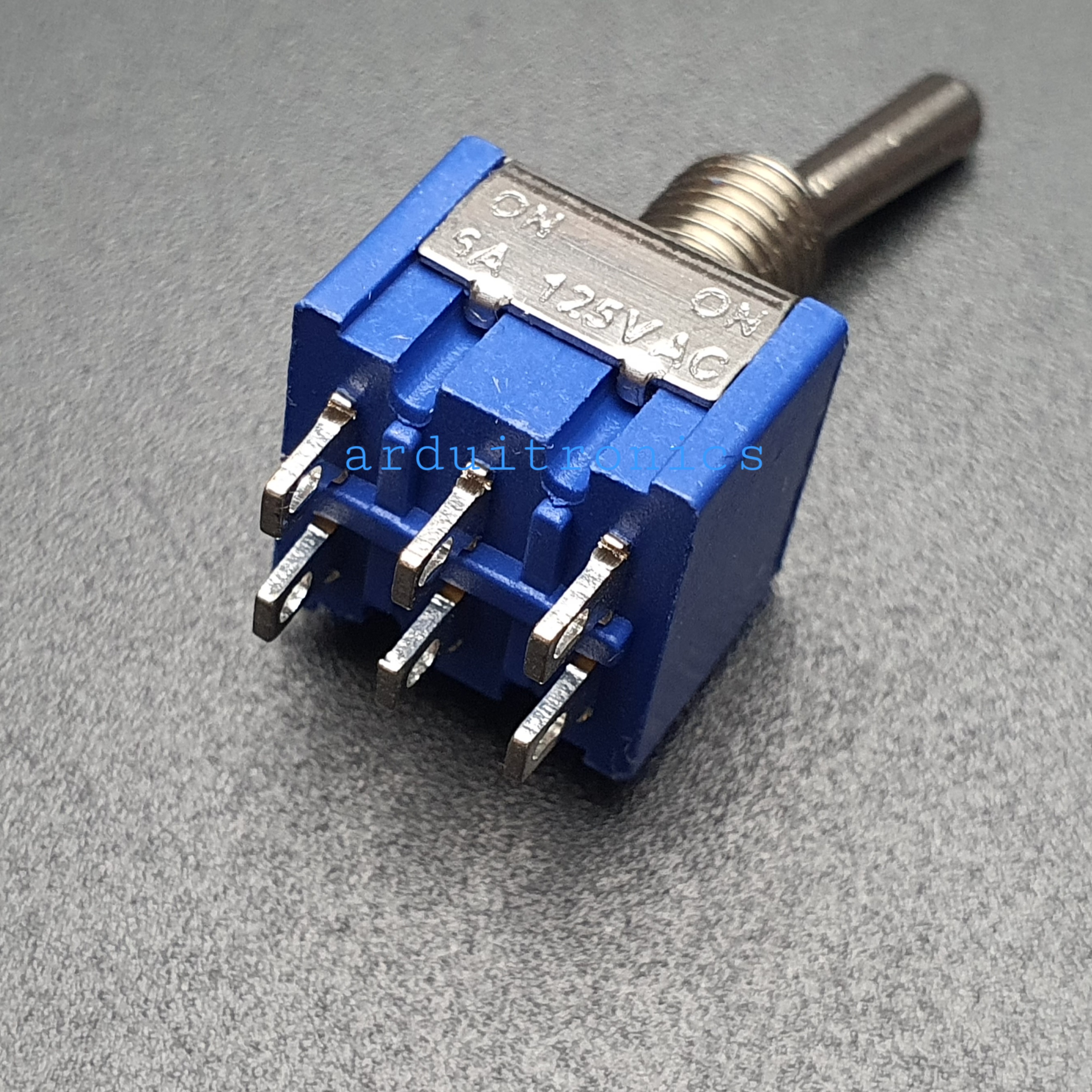 MTS-202 Toggle Switch 6-Pin แบบ On-On (สวิตช์เปิด/ปิด 6 ขา 6A 125V)