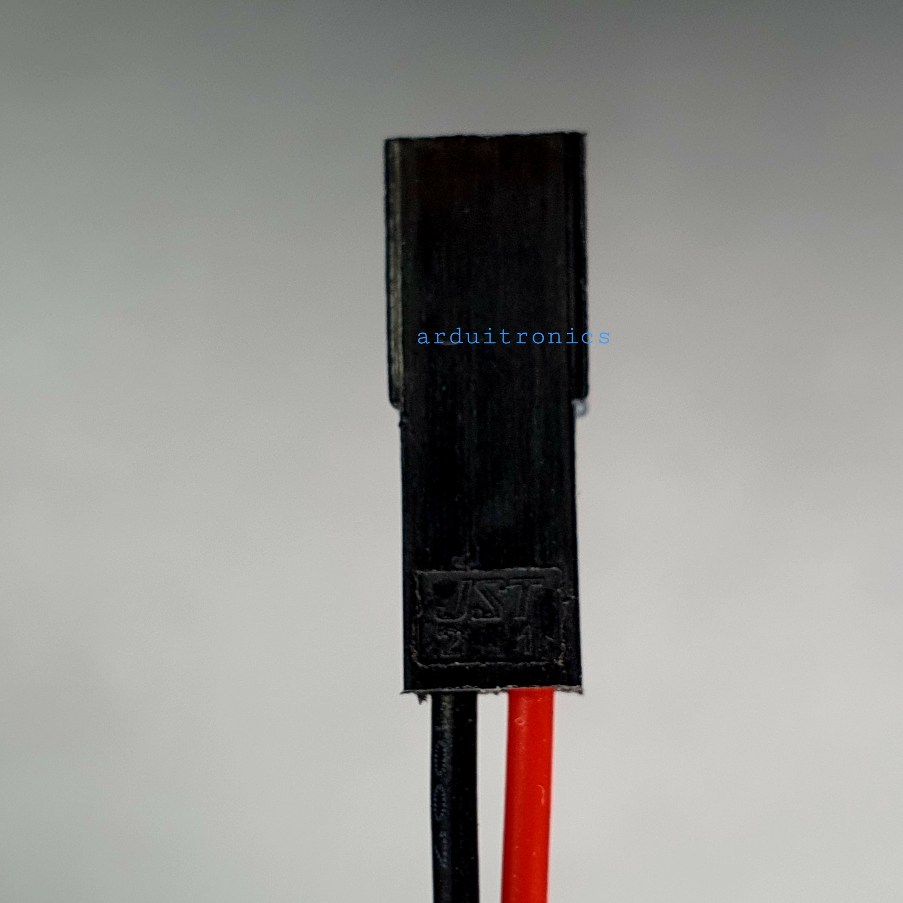 JST Connector 2Pin Plug Female สายต่อ JST ตัวเมีย พร้อมสายไฟยาว 10cm - Black