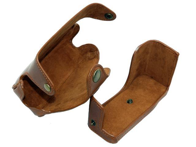 กระเป๋าหนังใส่กล้องCanon Powershot G9 G10 G11 G12 สีกาแฟ