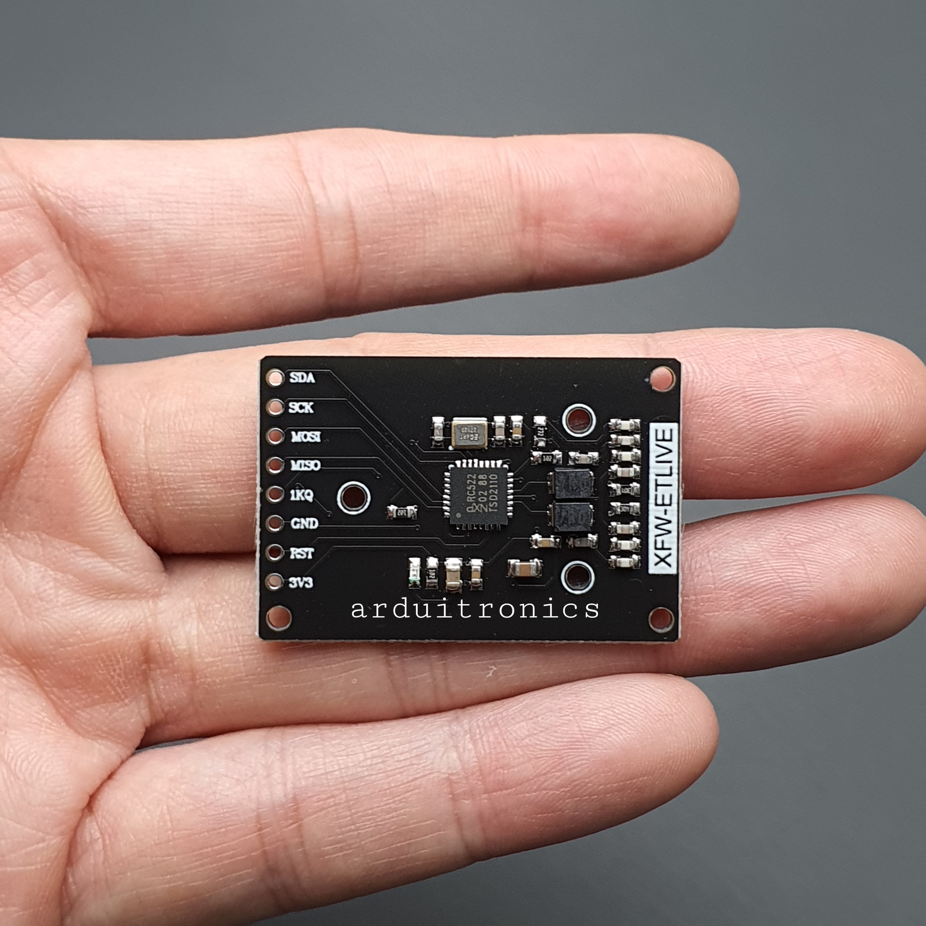 โมดูลอ่านบัตร RFID 13.56mhz ขนาดเล็ก RFID RC522 Module Card Reader พร้อมการ์ดและ Tag PCB สีดำ
