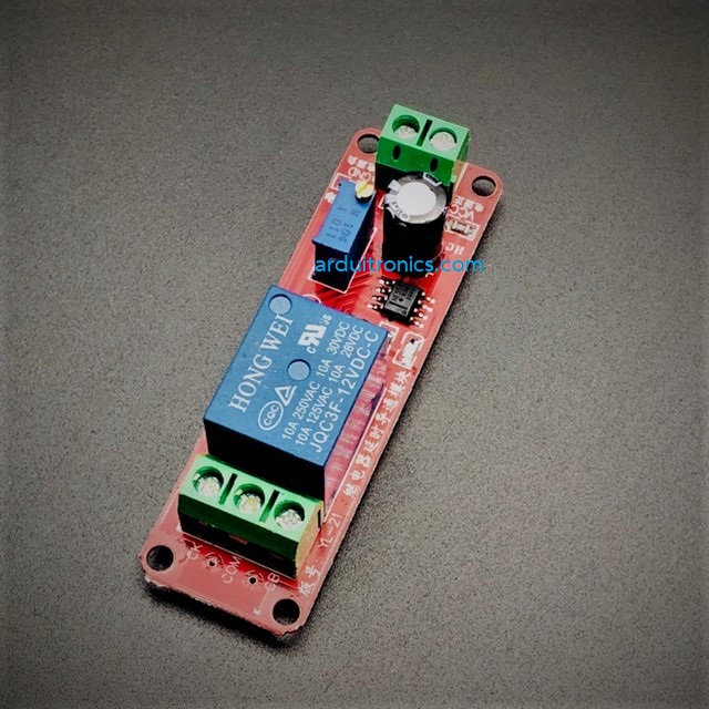 รีเลย์ หน่วงเวลา เปิด 12V Time Delay Relay Module 1-10s Fixed DC 12V