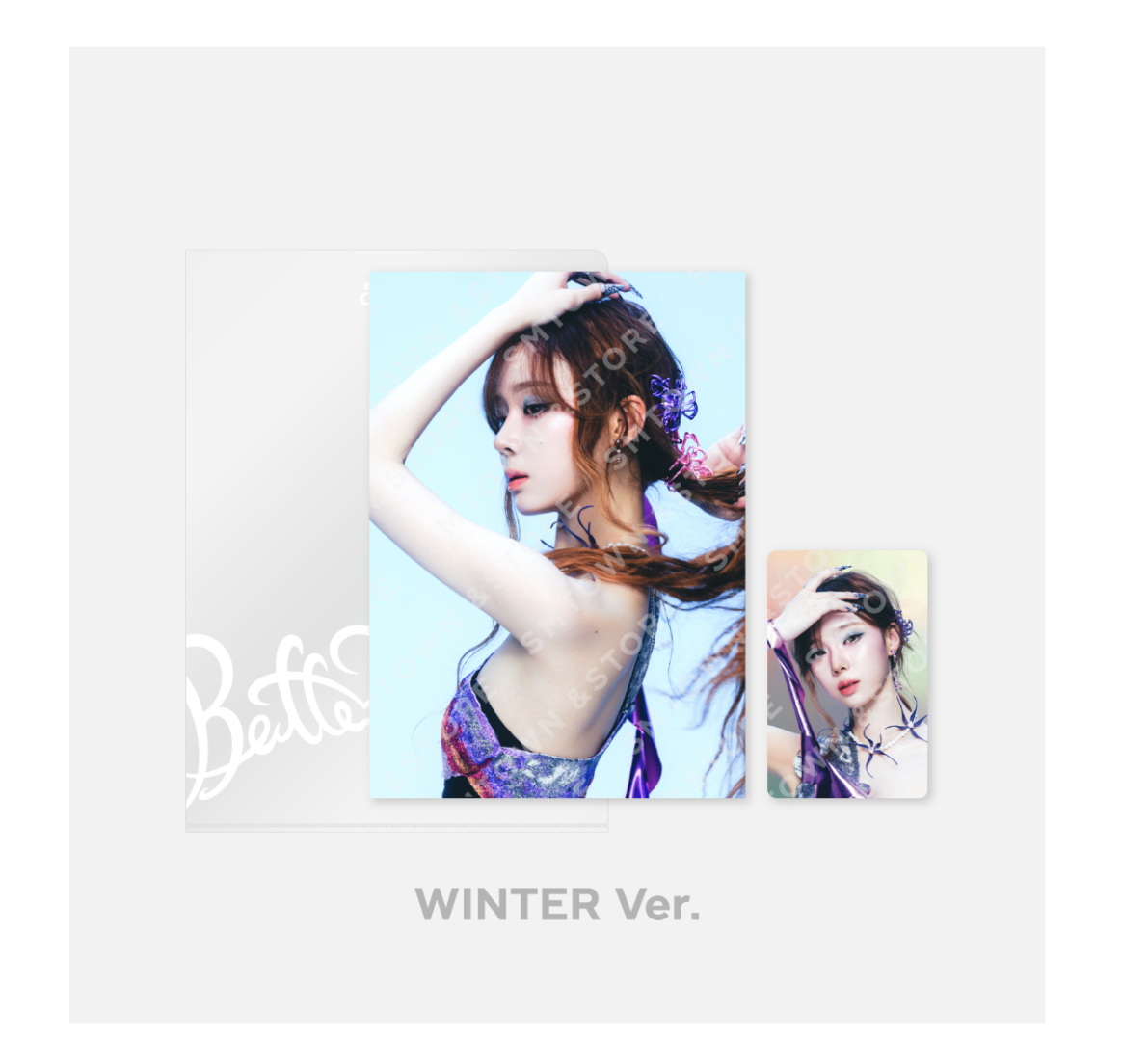 aespa -aespa Digital Single - 'Better Things' MD Collection] - ของสะสม POSTCARD + HOLOGRAM PHOTO CARD SET แบบ Winter - ส่งเครืองบิน