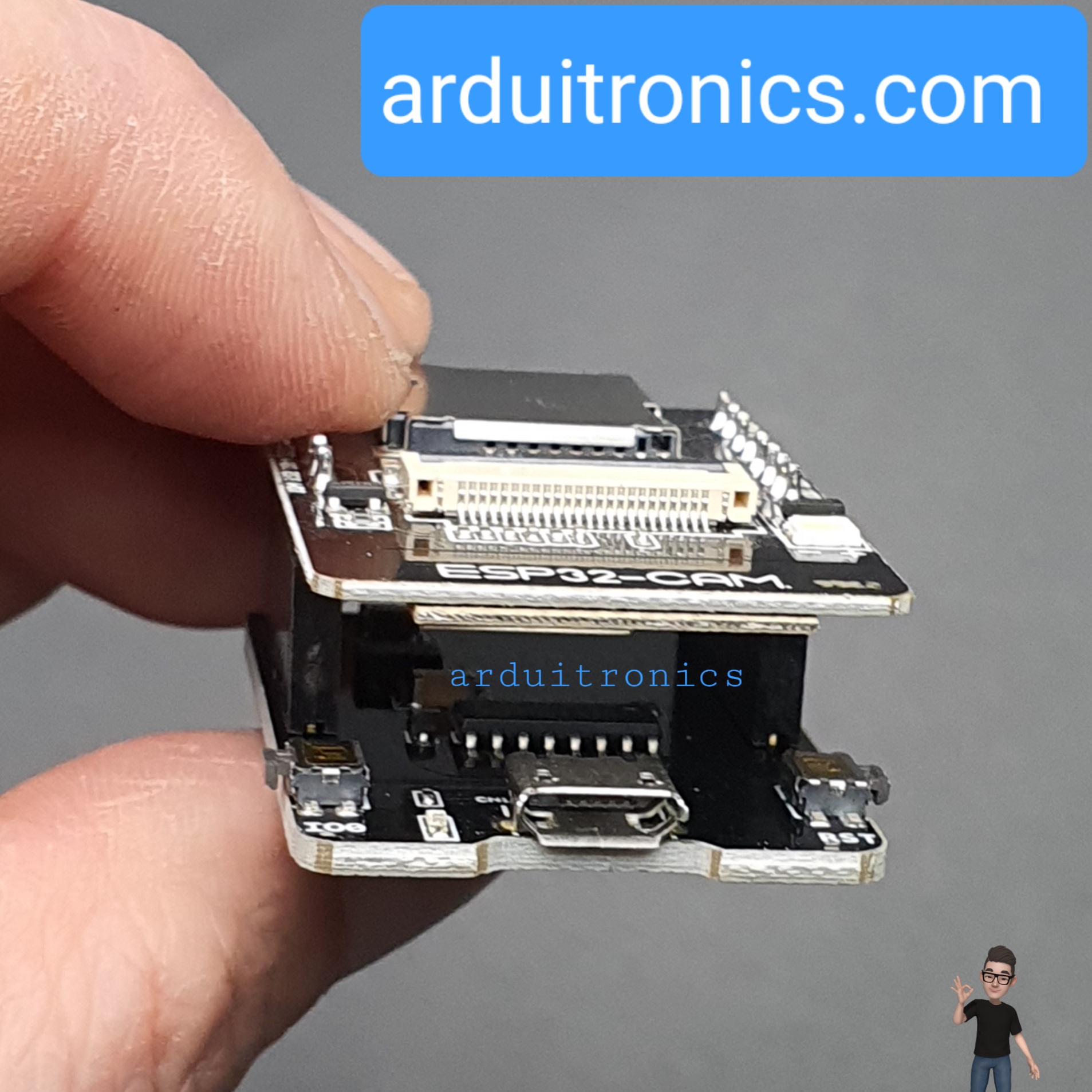 ESP32-CAM Camera Module Development Board with Expansion Board (Camera Module OV2640)