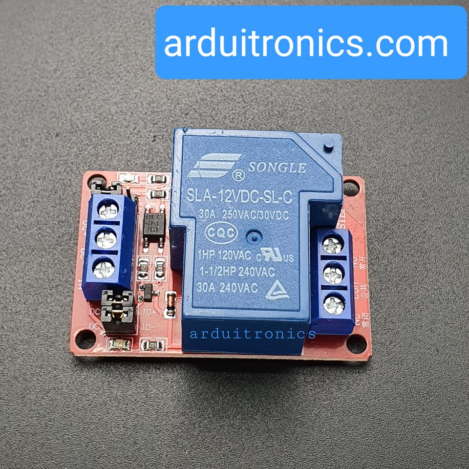 30A 12VDC Power Relay Coil ( High/Low Level Trigger ) Newer Version