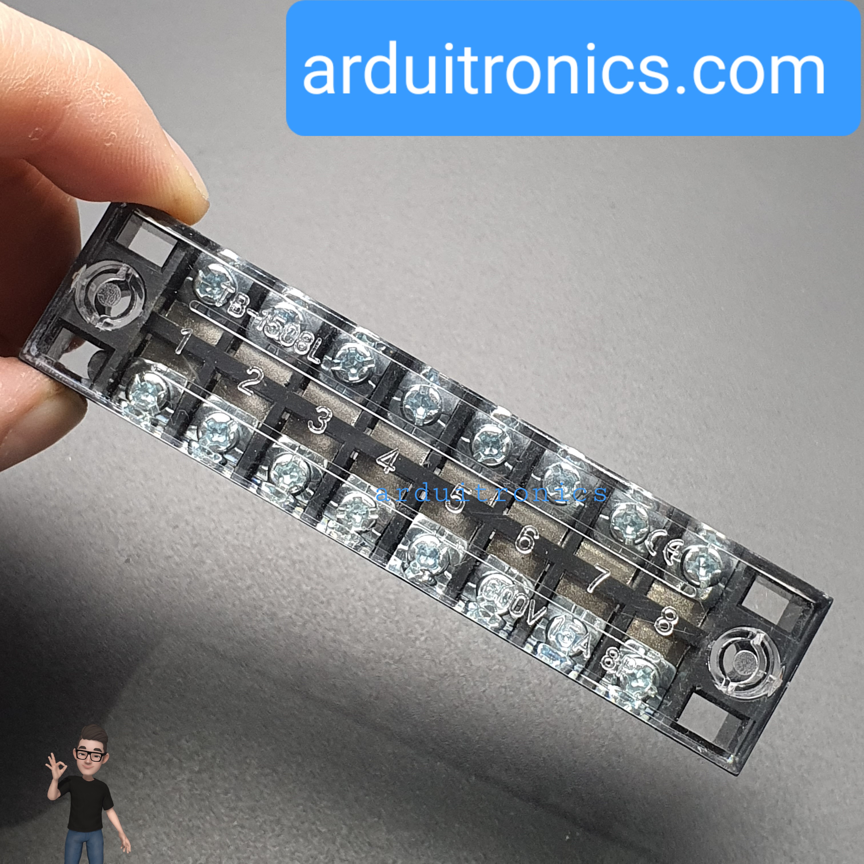 ขั้วต่อ Terminal Block TB-1508 (15A) แบบ 8 ช่อง