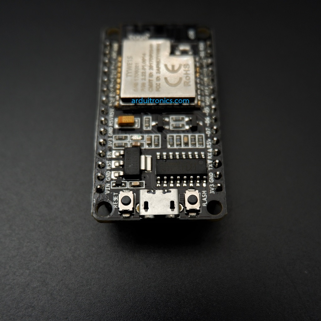 NodeMCU Version 3 (ชิป TYWE1S ที่มีทั้ง on-board antenna และ ช่องสำหรับเสริม antenna เพิ่มเอง)